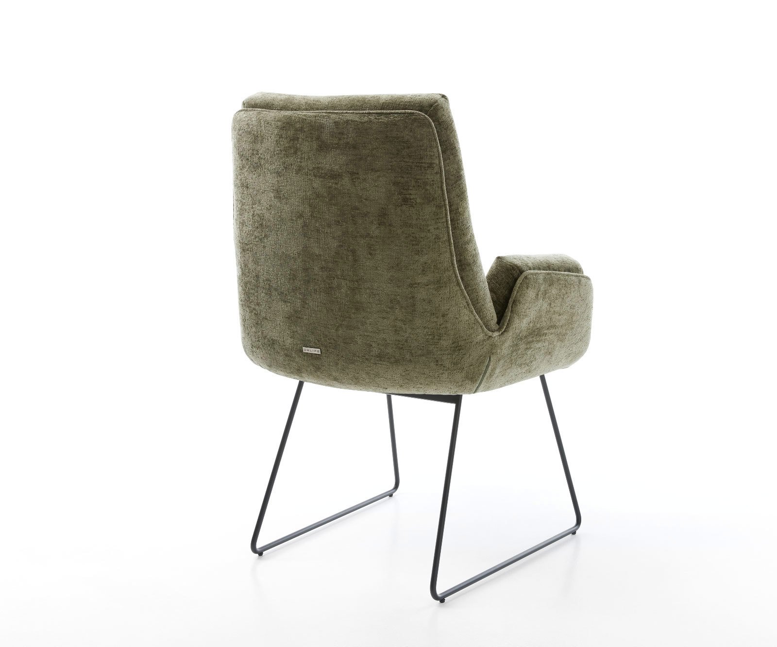 Jedálenská stolička Clea-Flex šenilka olivová tenká podstava čierna - Image 5