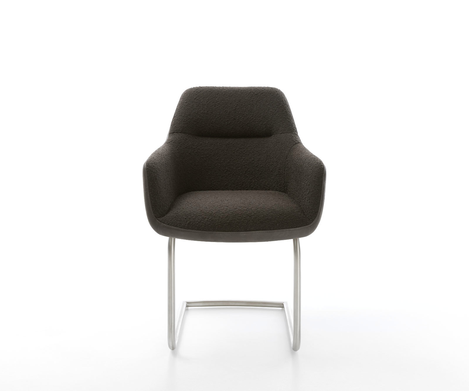 Jedálenská stolička Pejo-Flex zmiešané materiály čierna jedálenská stolička okrúhla nerezová oceľ vrecková pružina - Image 2