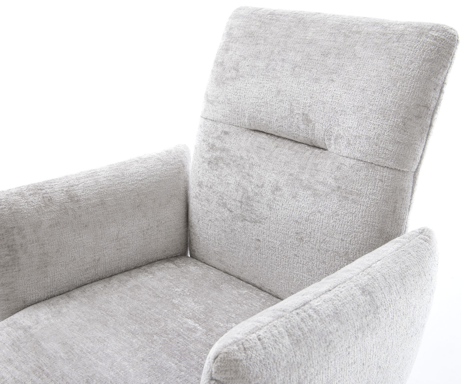 Jedálenská stolička Jova-Flex s opierkami mikrovlákno strieborno sivá jedálenská stolička okrúhla nerezová oceľ vrecková pružina - Image 4