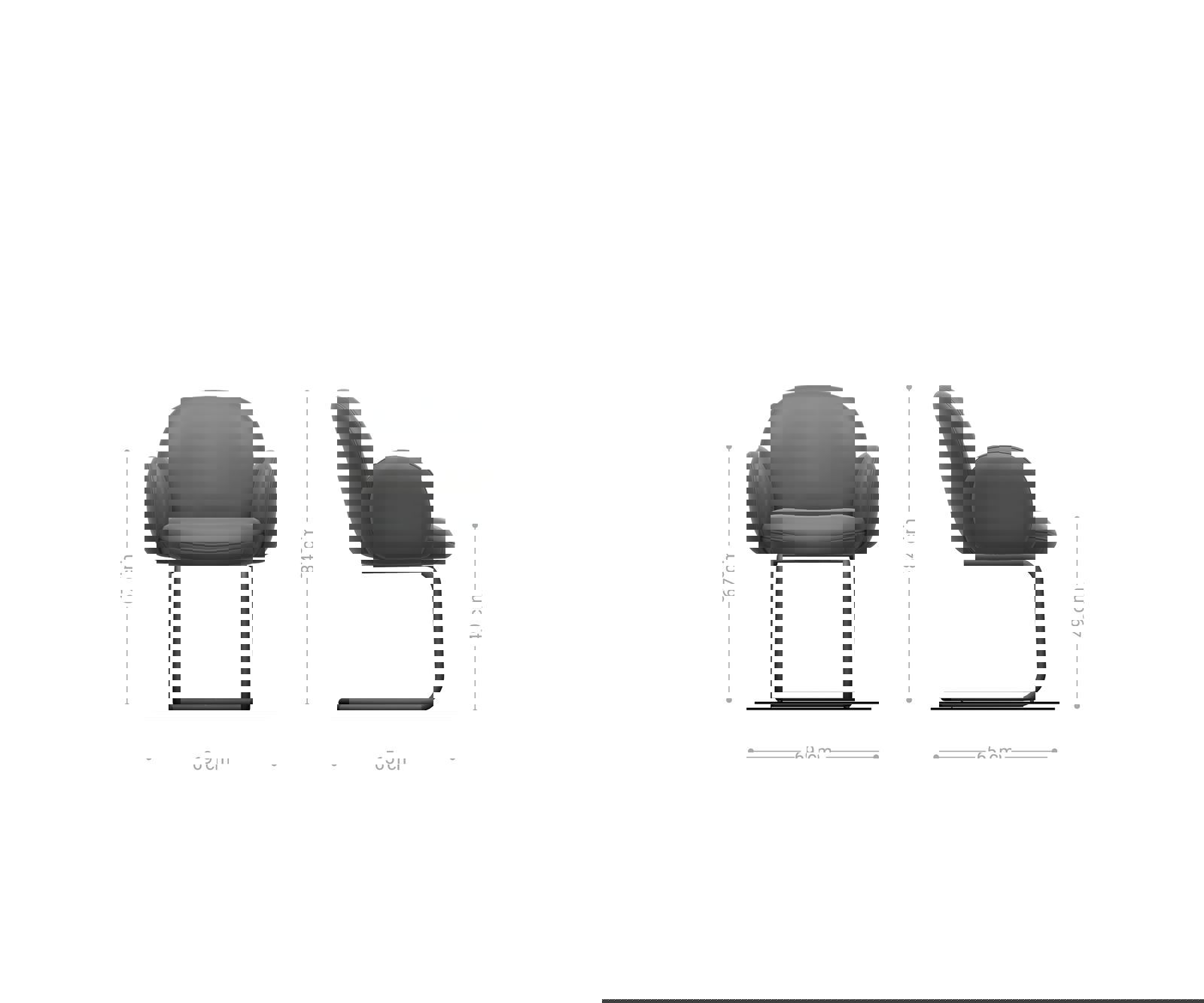 Jedálenská stolička Nube-Flex s opierkami chenille olivová jedálenská stolička okrúhla čierna vrecková pružina - Image 6