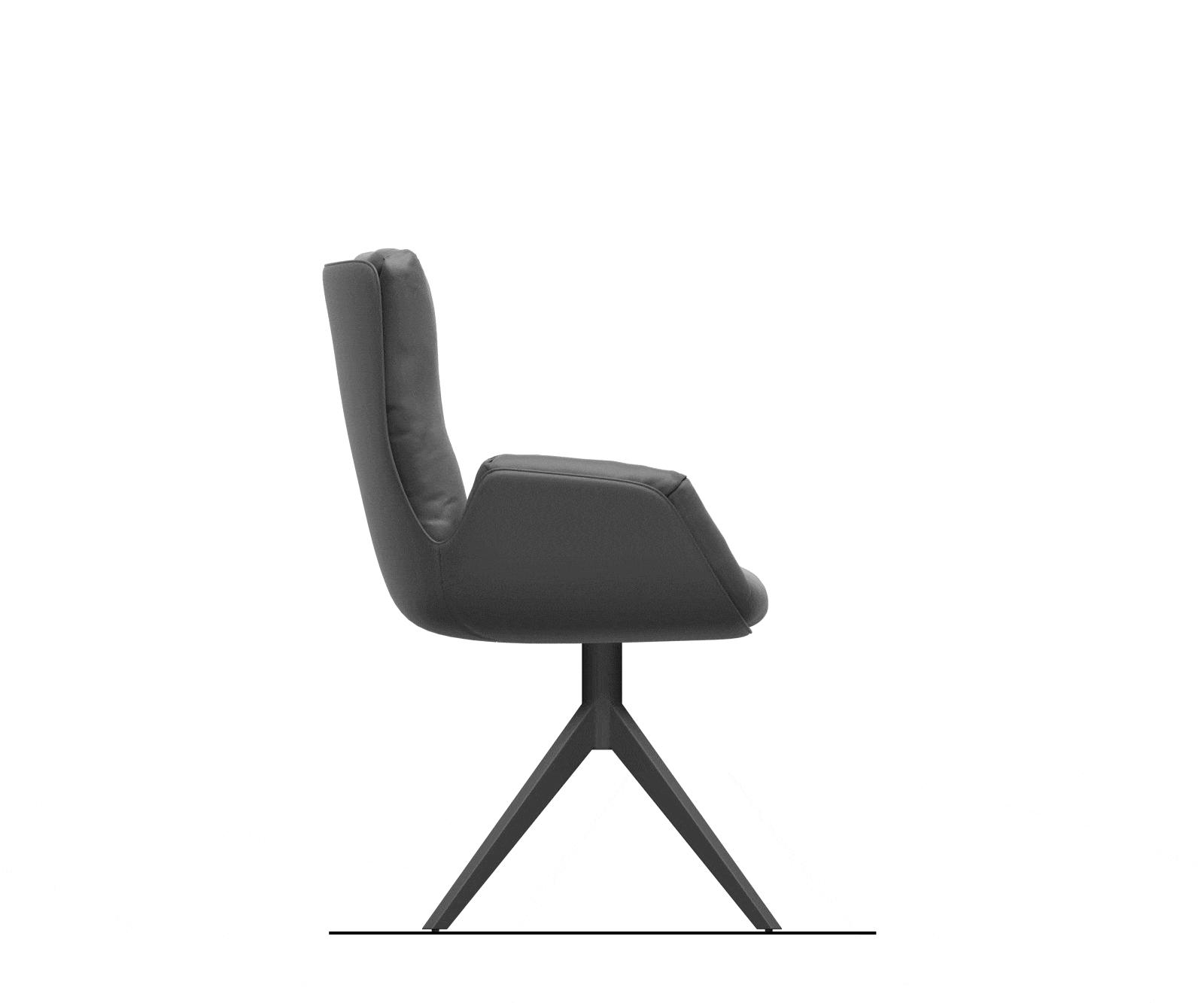 Otočná jedálenská stolička Clea-Flex zmiešané materiály pravá koža bielo-ružová krížová podstava široká biela 360° otočná s hojdacou funkciou - Image 7