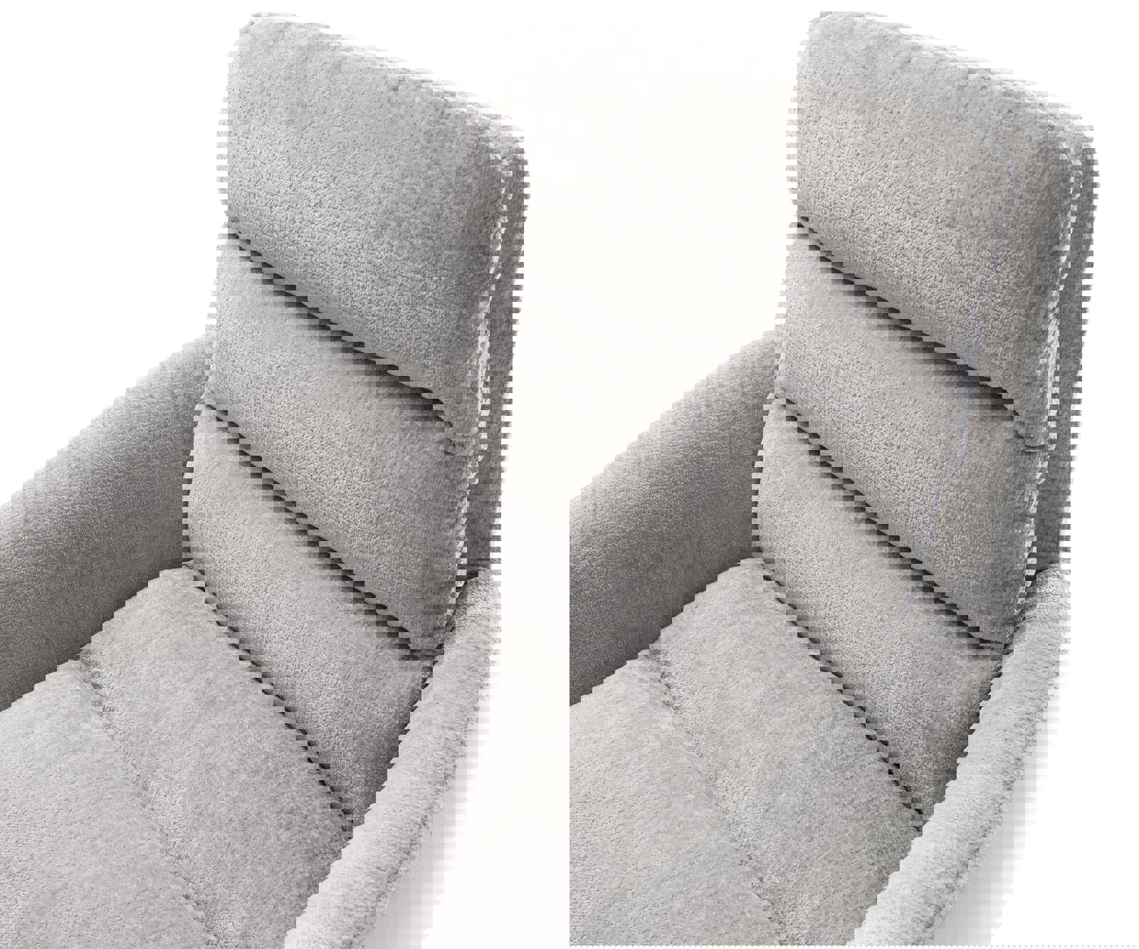 Otočná jedálenská stolička Abelia-Flex s opierkami zmiešané materiály pravá koža bielo-strieborno sivá podstava biela otočná 360° s hojdacou funkciou - Image 4