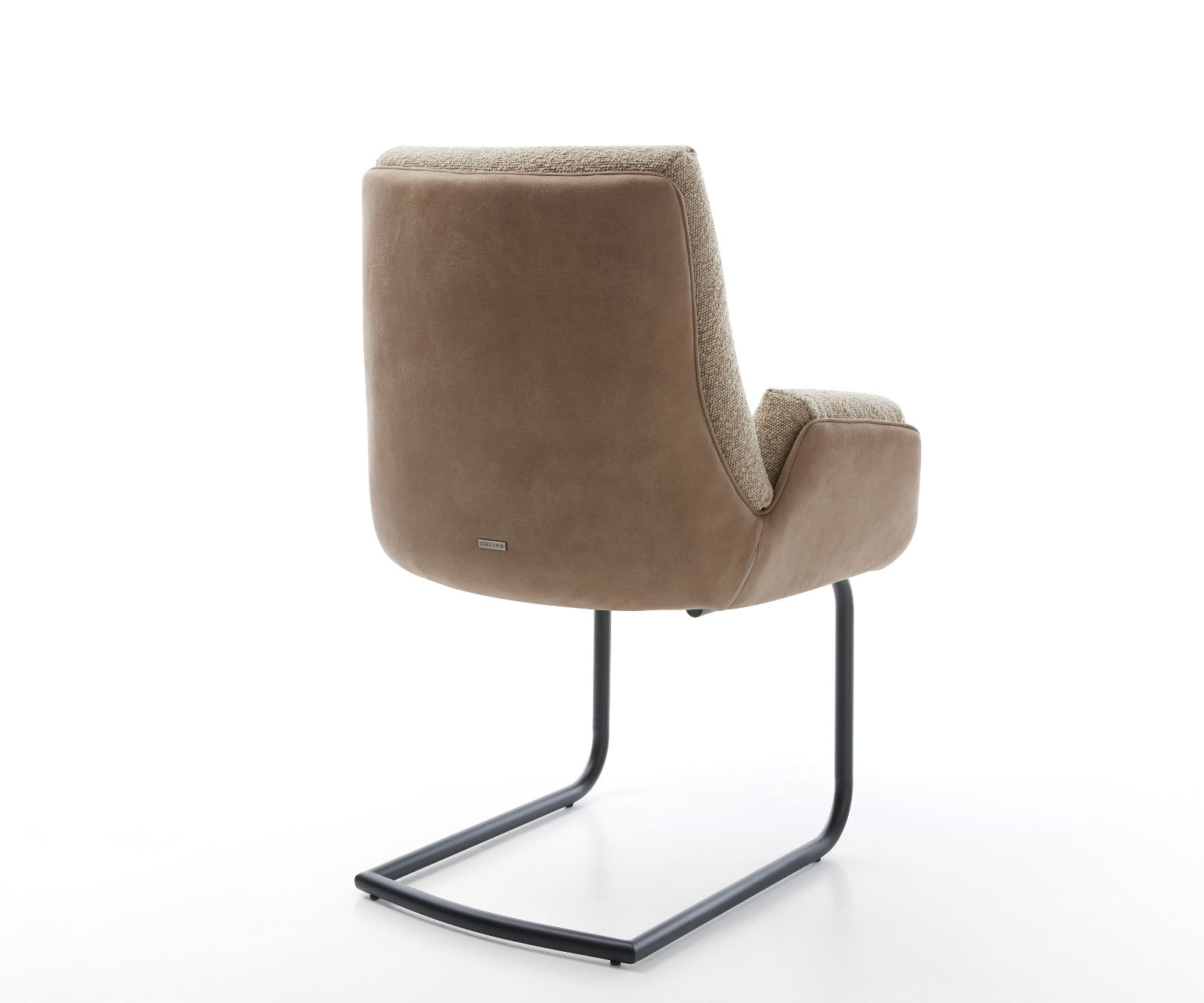 Jedálenská stolička Clea-Flex zmiešané materiály tmavobéžová jedálenská stolička okrúhla čierna - Image 4