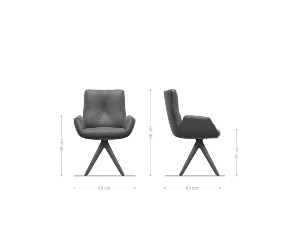 Jedálenská stolička Clea-Flex béžová drevená podnož štvorcová prírodná 180° otočná - Image 5