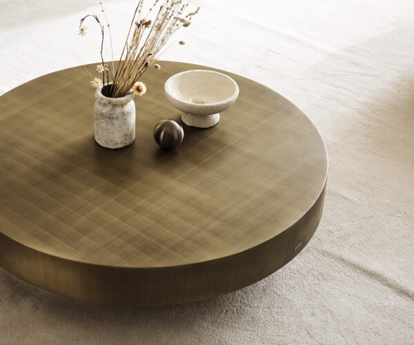 Konferenčný stolík Ryo 120x30 cm metalická zlatá - Image 4