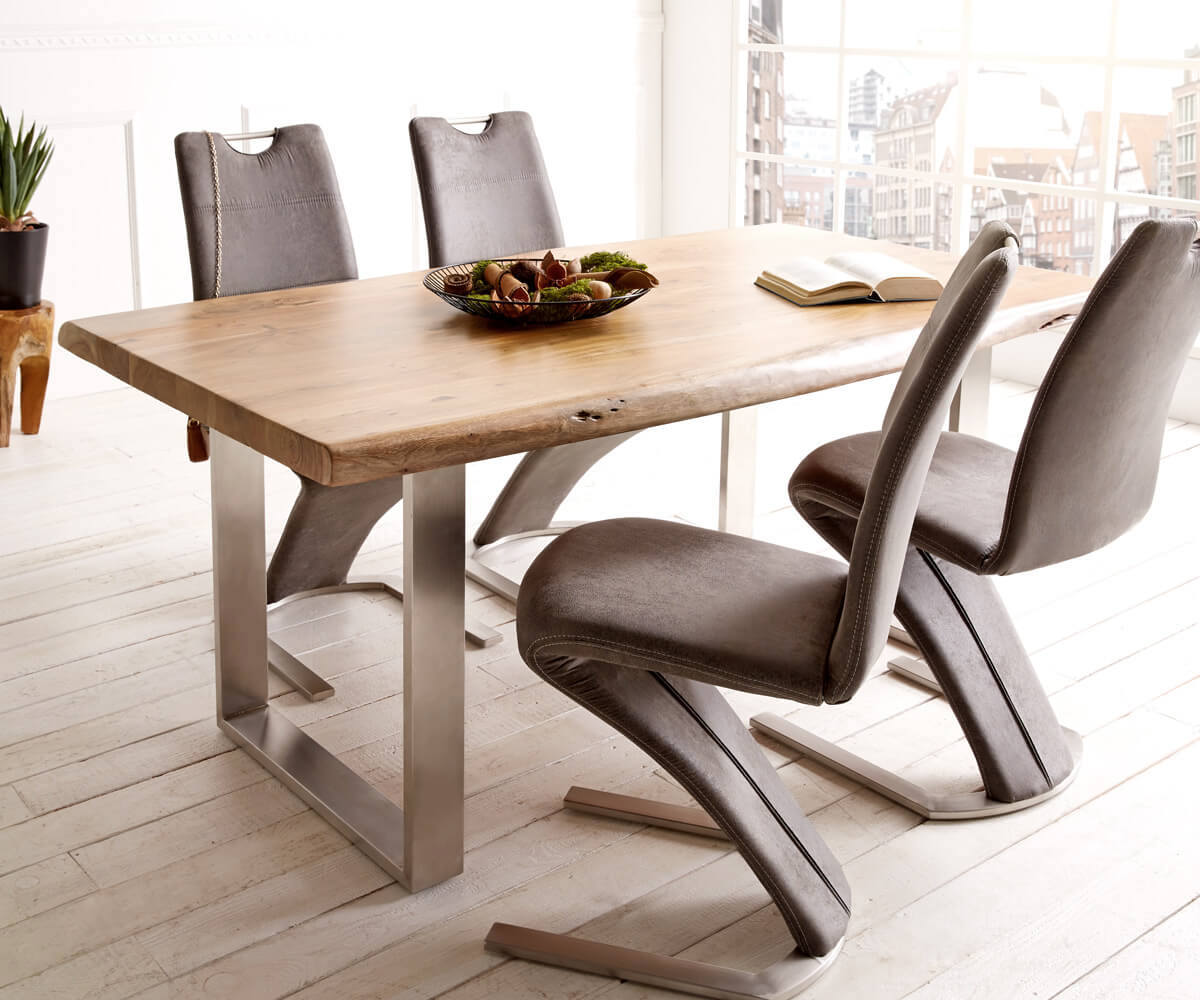 Stolová doska Edge 240x100 cm akácia prírodná Live-Edge - Image 5