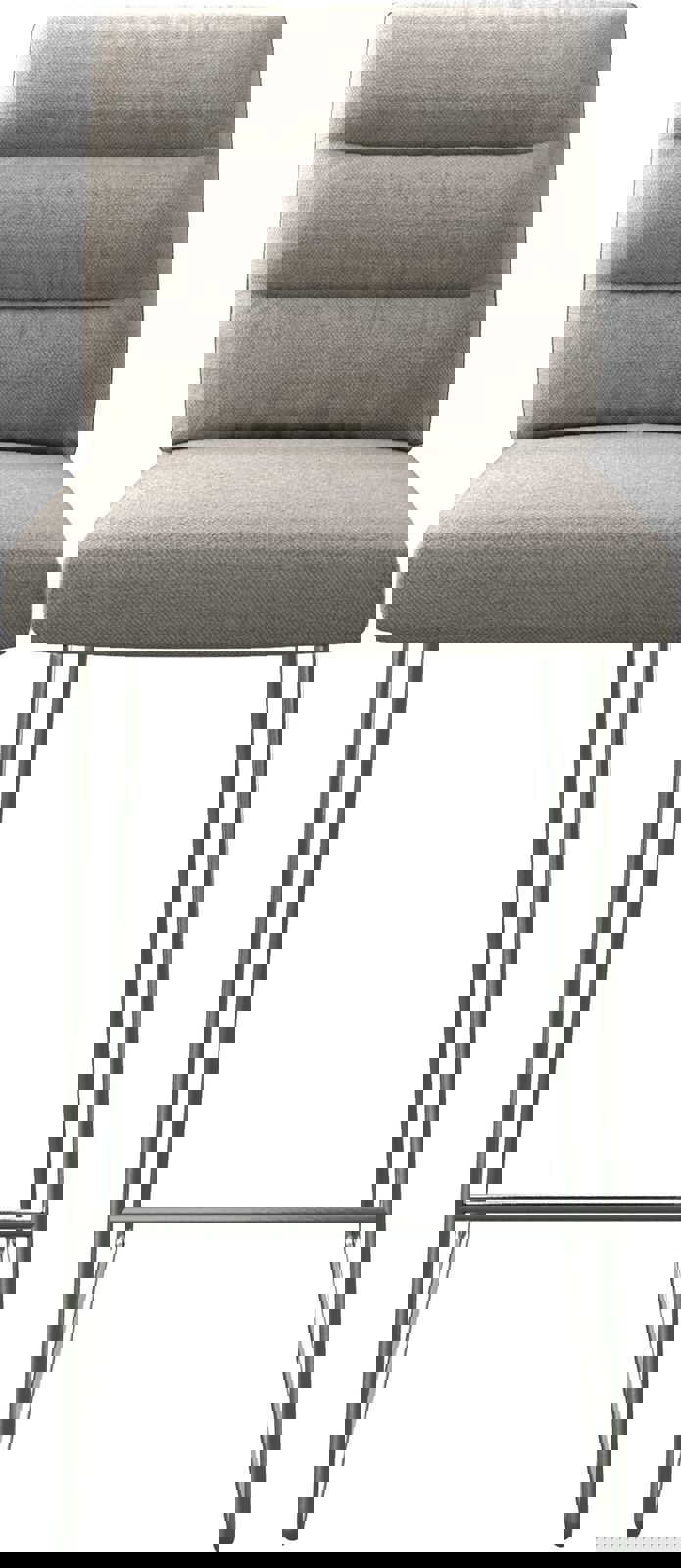 Barová stolička Pela-Flex pruhy svetlosivá tenká podstava nerezová oceľ - Image 4