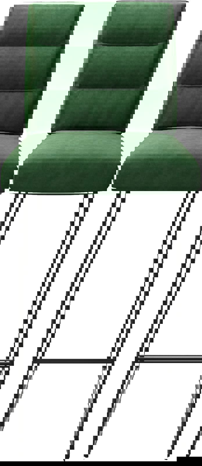 Barová stolička Pela-Flex zamat zelená kovová tenká podstava - Image 4