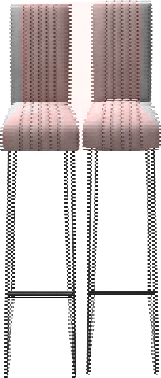 Barová stolička Luiga-Flex zamat ružová tenká podstava kov - Image 4