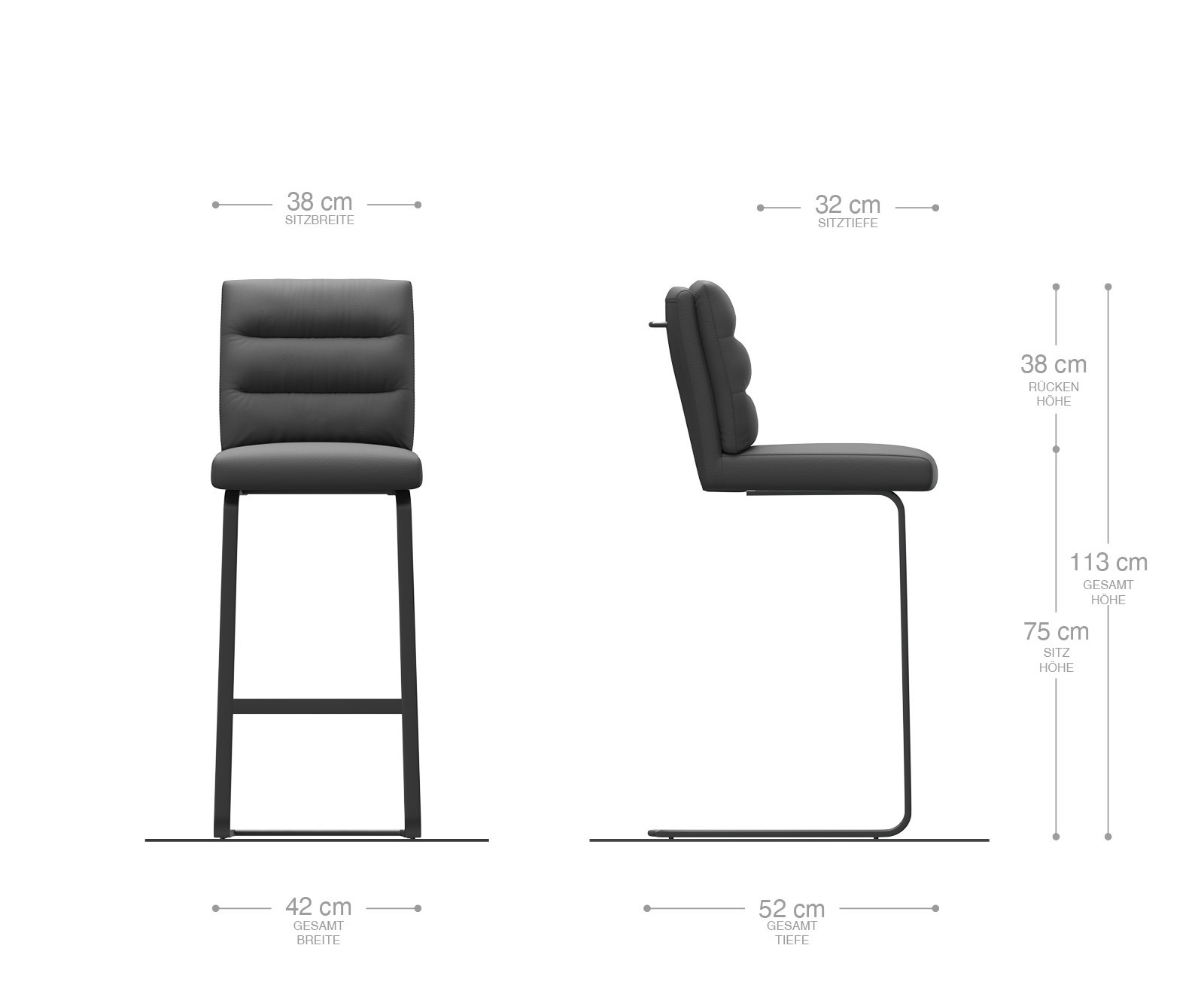 Barová stolička Pela-Flex zamat ružová jedálenská stolička plochý nerezová oceľ - Image 7