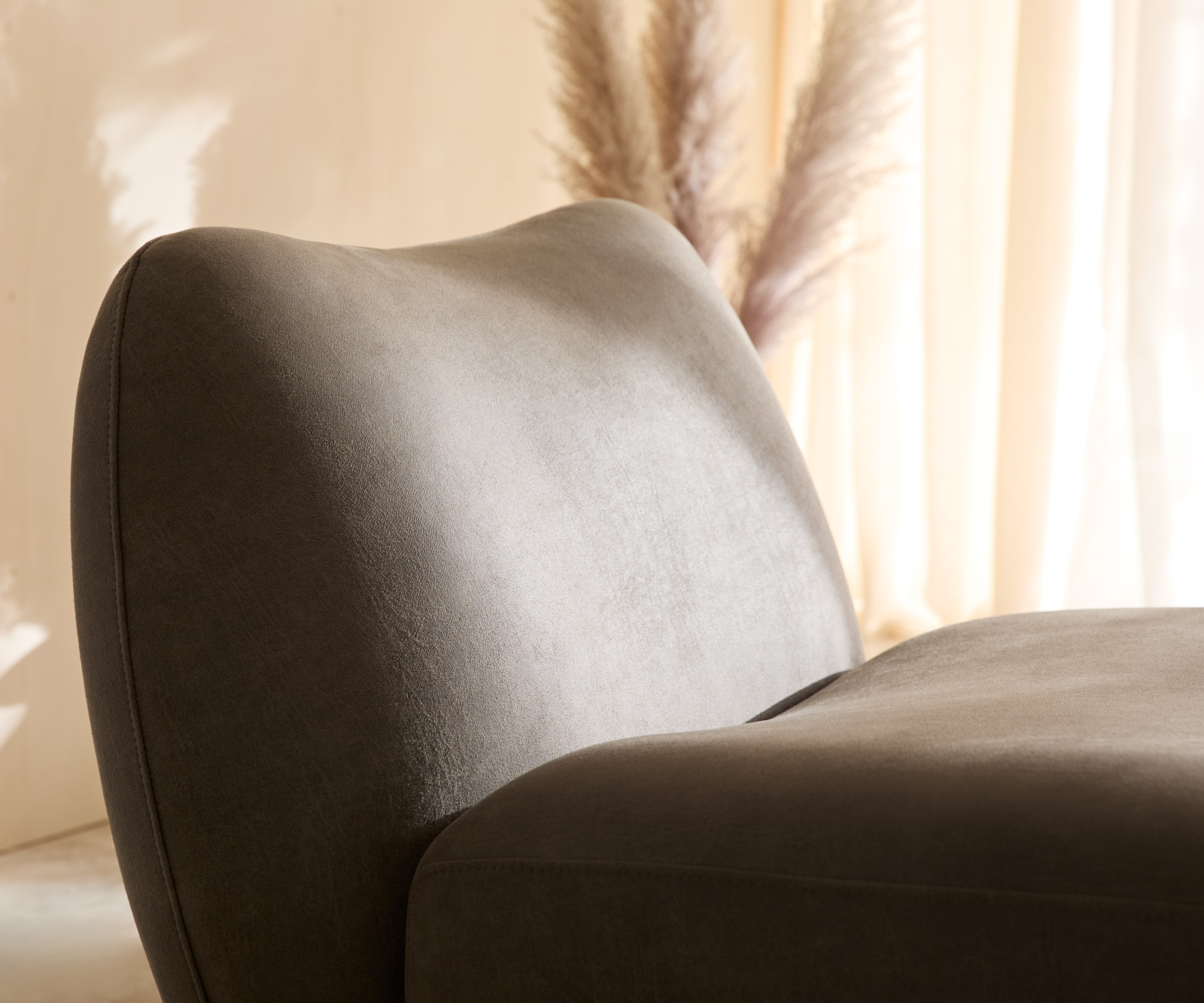Lounge kreslo Zena 75x85 cm taupe vintage - Image 5