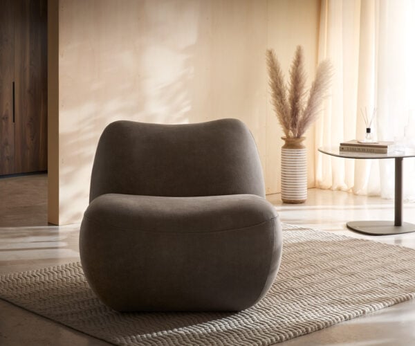 Lounge kreslo Zena 75x85 cm taupe vintage - Image 6