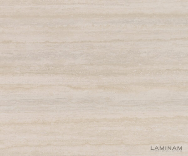 TV stolík Cuor 180 cm keramika Laminam® Travertino Bianco krémovo biela 1 výklopné dvierka 2 zásuvky podstava závesná nerezová oceľ - Image 3