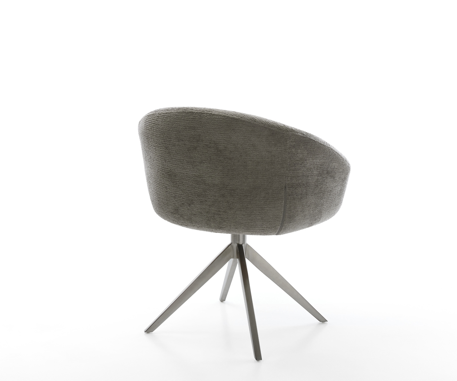 Jedálenská stolička Vinka-Flex s opierkami bouclé mäkký tmavobéžová krížová podstava široká grafitová otočná 360° hojdacia funkcia vrecková pružina - Image 5