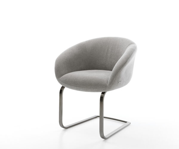 Jedálenská stolička Vinka-Flex s opierkami texturovaná látka mäkký sivá jedálenská stolička plochý grafit vrecková pružina