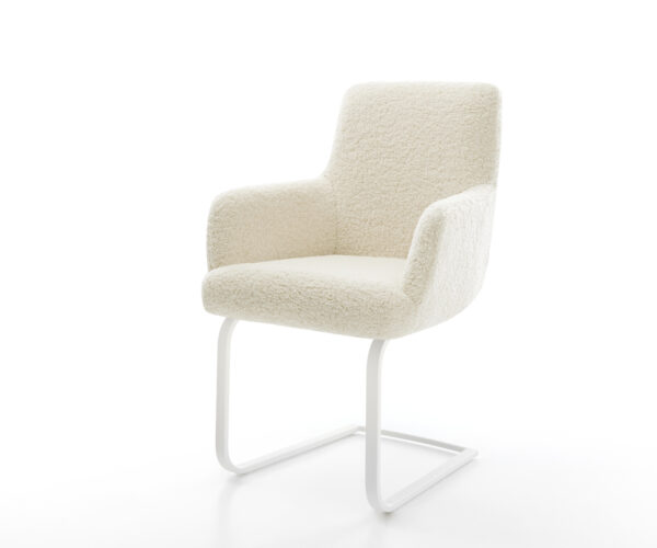 Konzolová podstava Heira-Flex s opierkami teddy látka béžová konzolová podstava plochá biela vrecková pružina