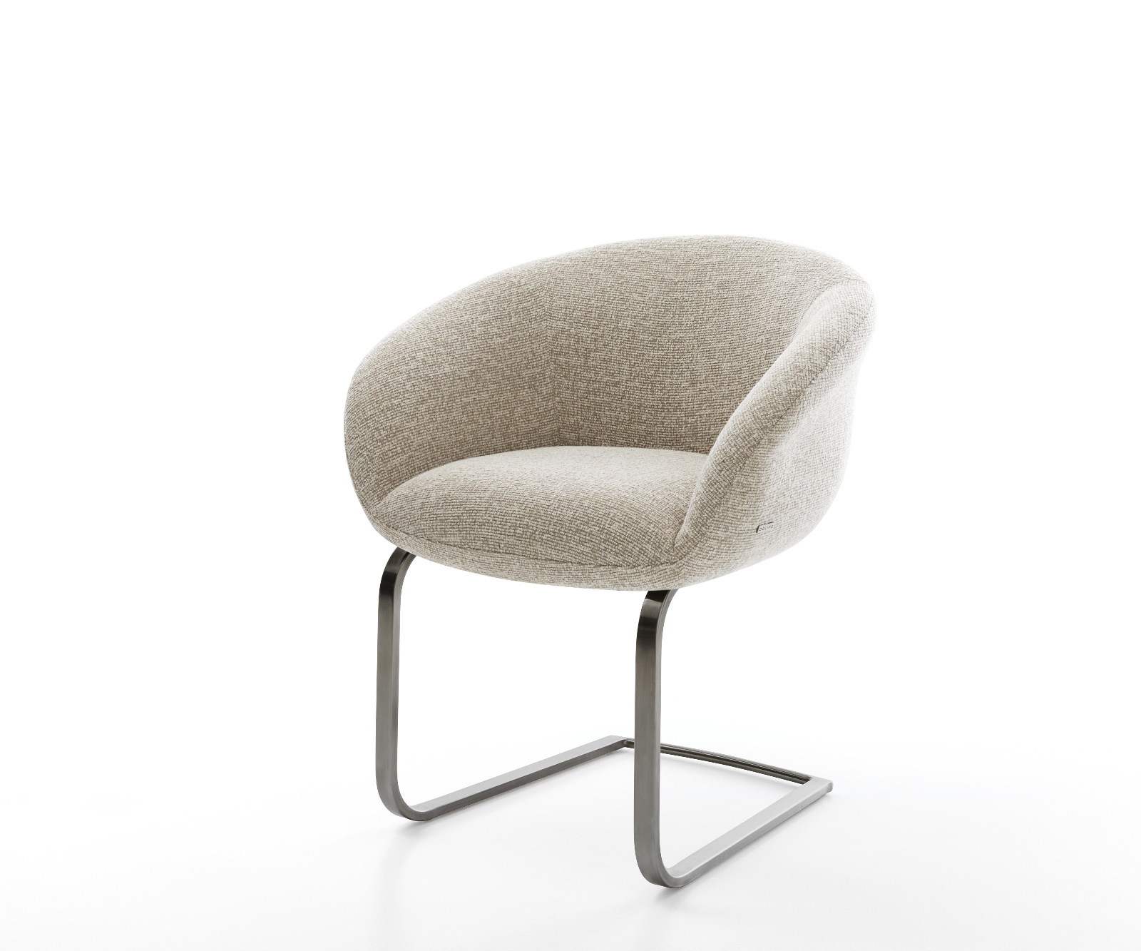 Jedálenská stolička Vinka-Flex s opierkami tkanina mäkký béžová jedálenská stolička plochý grafit vrecková pružina