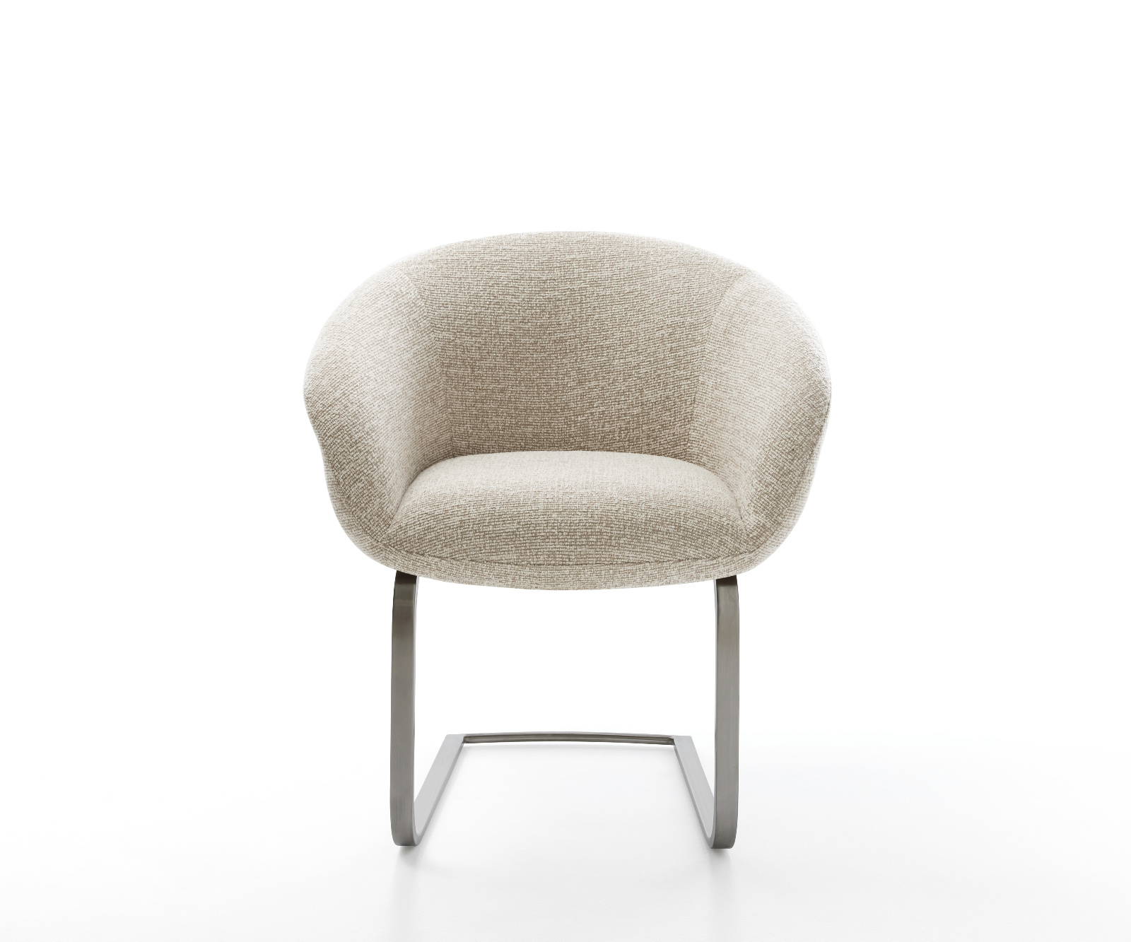 Jedálenská stolička Vinka-Flex s opierkami tkanina mäkký béžová jedálenská stolička plochý grafit vrecková pružina - Image 2