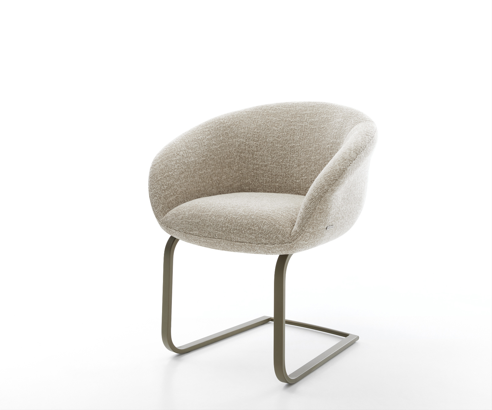 Jedálenská stolička Vinka-Flex s opierkami tkanina mäkký béžová jedálenská stolička plochý titánová farba vrecková pružina