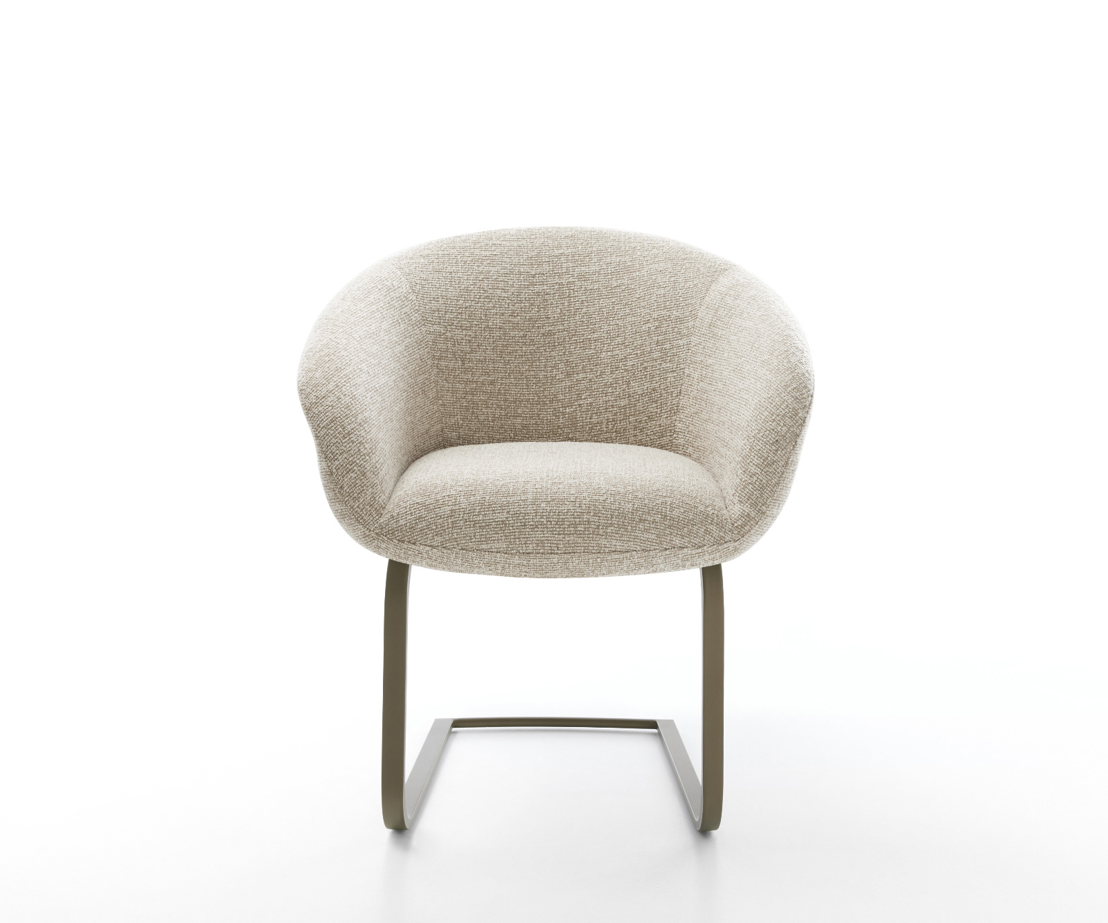 Jedálenská stolička Vinka-Flex s opierkami tkanina mäkký béžová jedálenská stolička plochý titánová farba vrecková pružina - Image 2