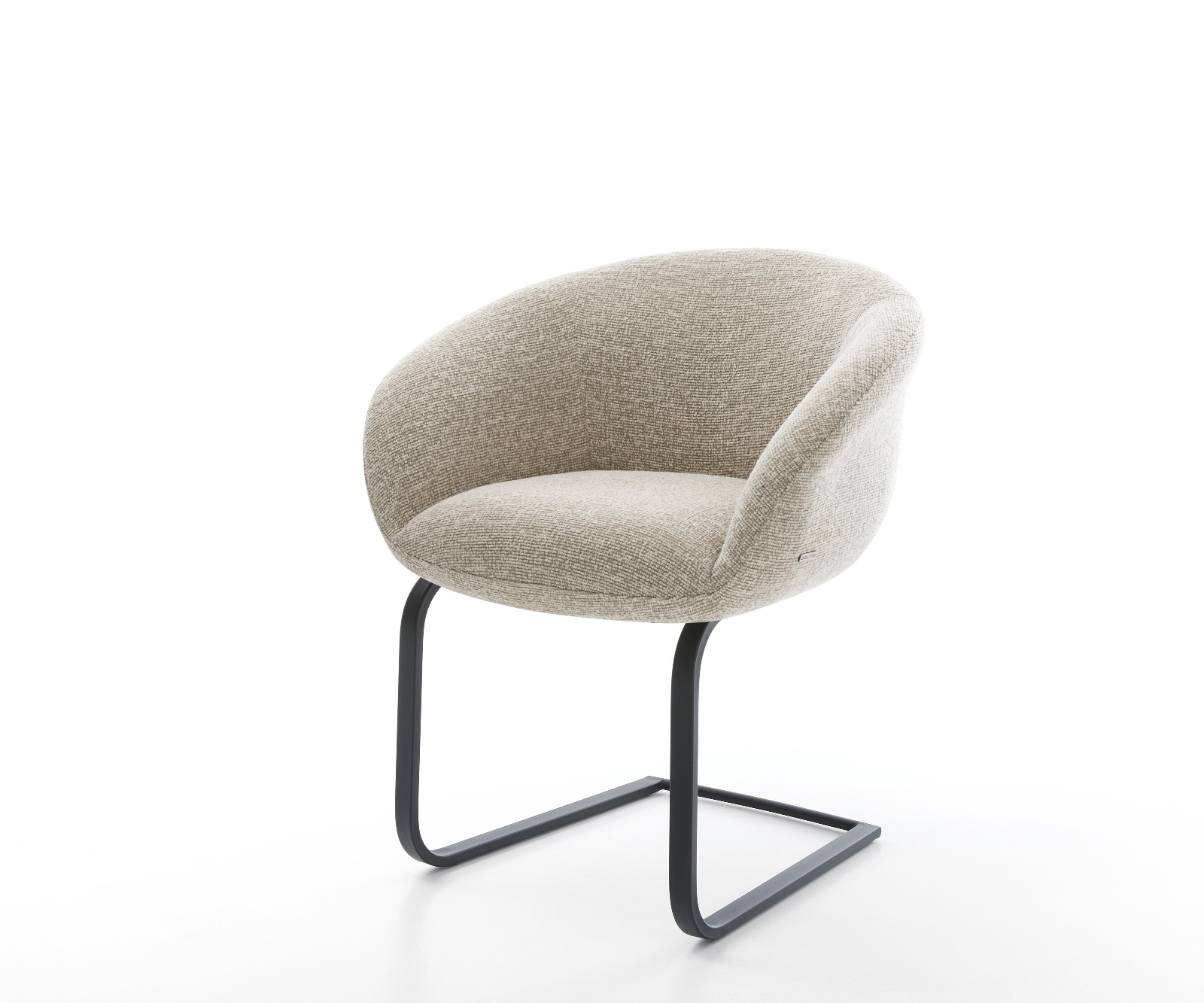 Jedálenská stolička Vinka-Flex s opierkami tkanina mäkká béžová jedálenská stolička plochá čierna vrecková pružina