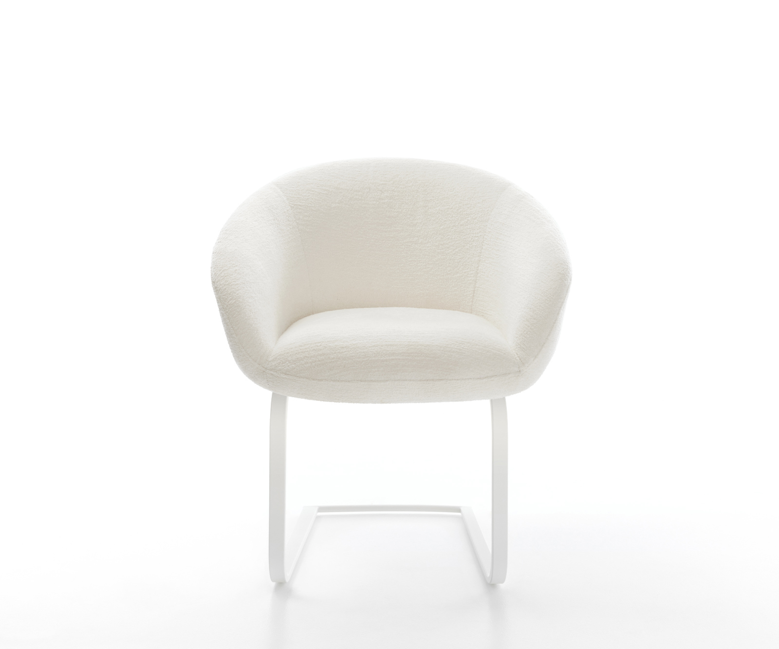 Jedálenská stolička Vinka-Flex s opierkami bouclé mäkký béžová jedálenská stolička plochá biela vrecková pružina - Image 2