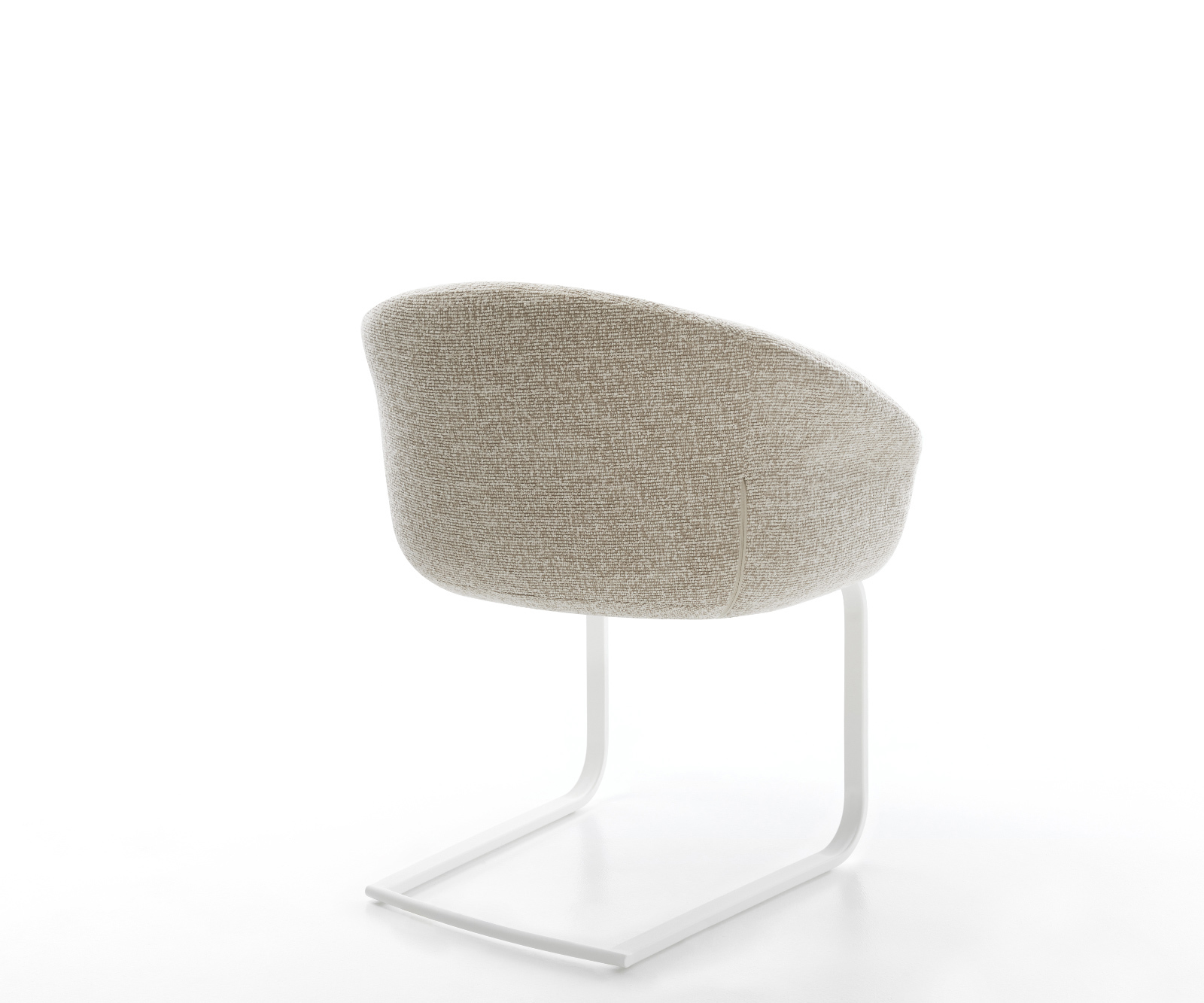 Jedálenská stolička Vinka-Flex s opierkami tkanina mäkká béžová jedálenská stolička plochá biela vrecková pružina - Image 5