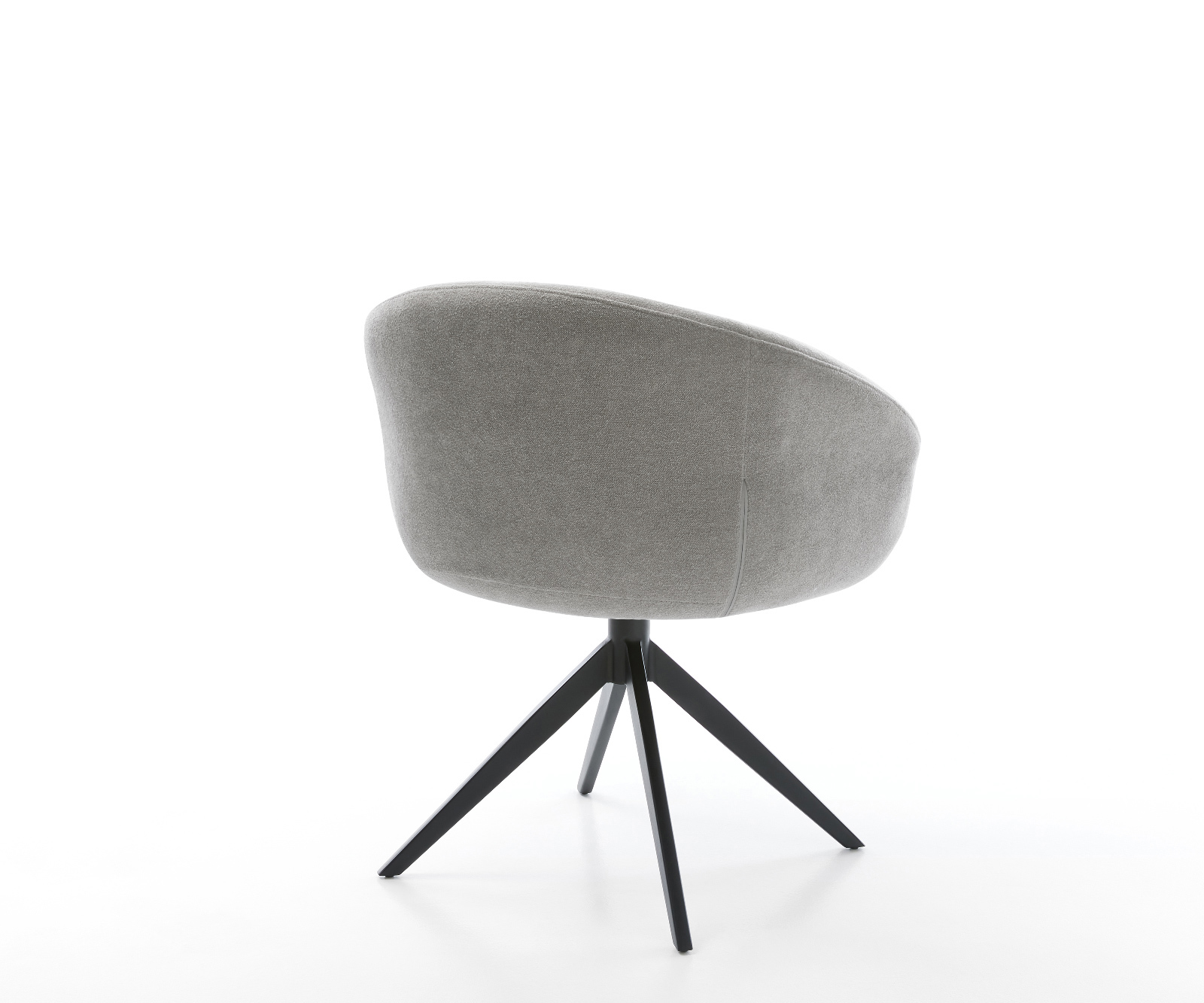 Jedálenská stolička Vinka-Flex s opierkami texturovaná látka mäkká sivá krížová podstava široká čierna otočný o 360° hojdacia funkcia vrecková pružina - Image 5