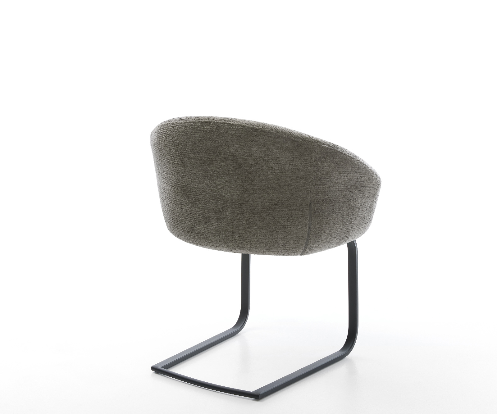 Jedálenská stolička Vinka-Flex s opierkami bouclé mäkký tmavobéžová konzolová podstava plochá čierna vrecková pružina - Image 5