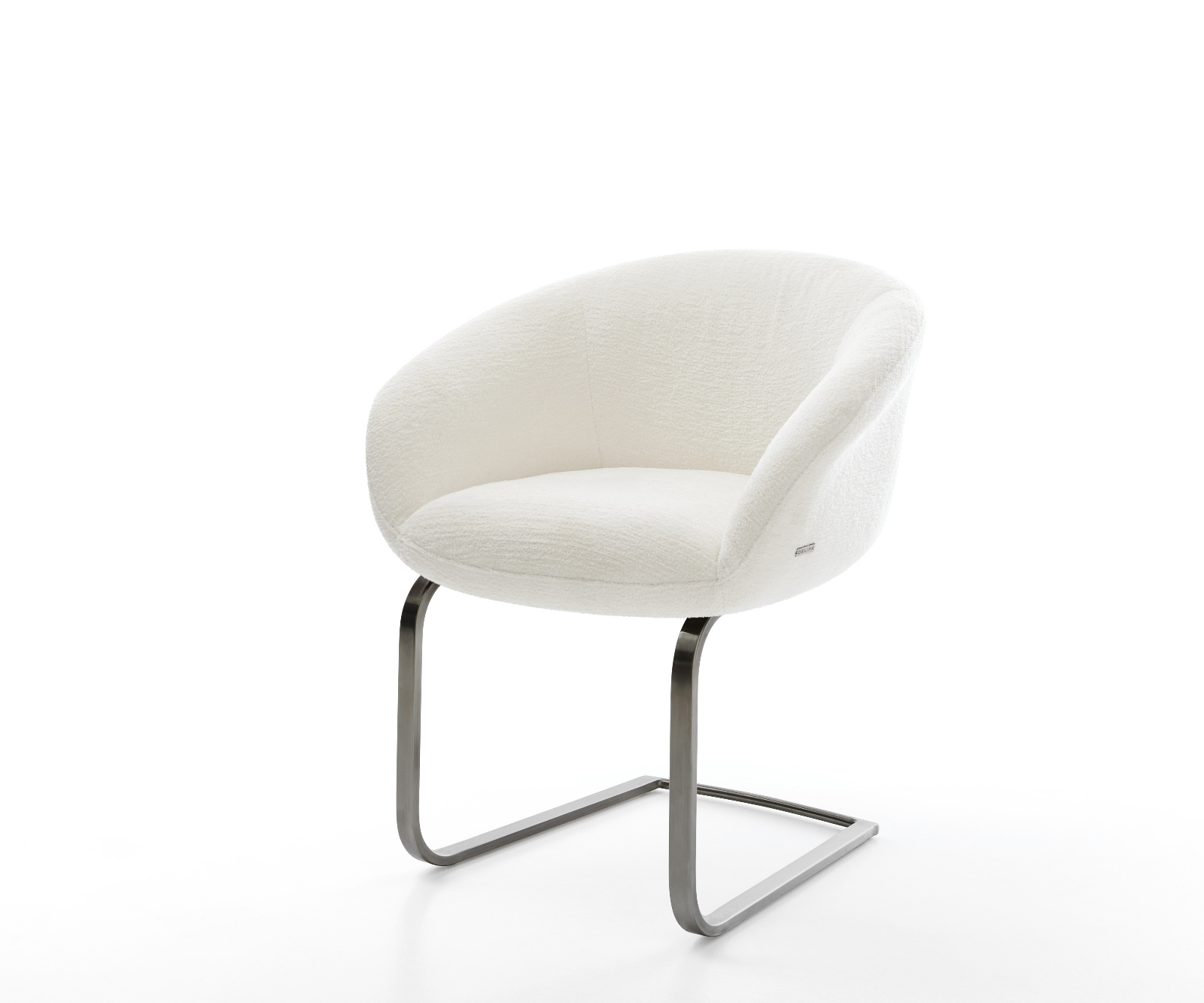 Jedálenská stolička Vinka-Flex s opierkami bouclé mäkký béžová jedálenská stolička plochá grafitová vrecková pružina