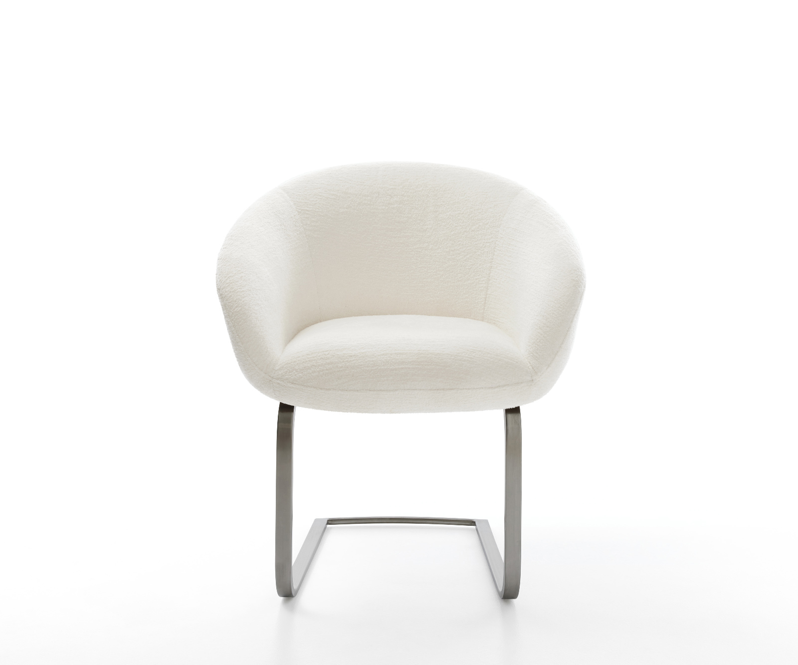 Jedálenská stolička Vinka-Flex s opierkami bouclé mäkký béžová jedálenská stolička plochá grafitová vrecková pružina - Image 2