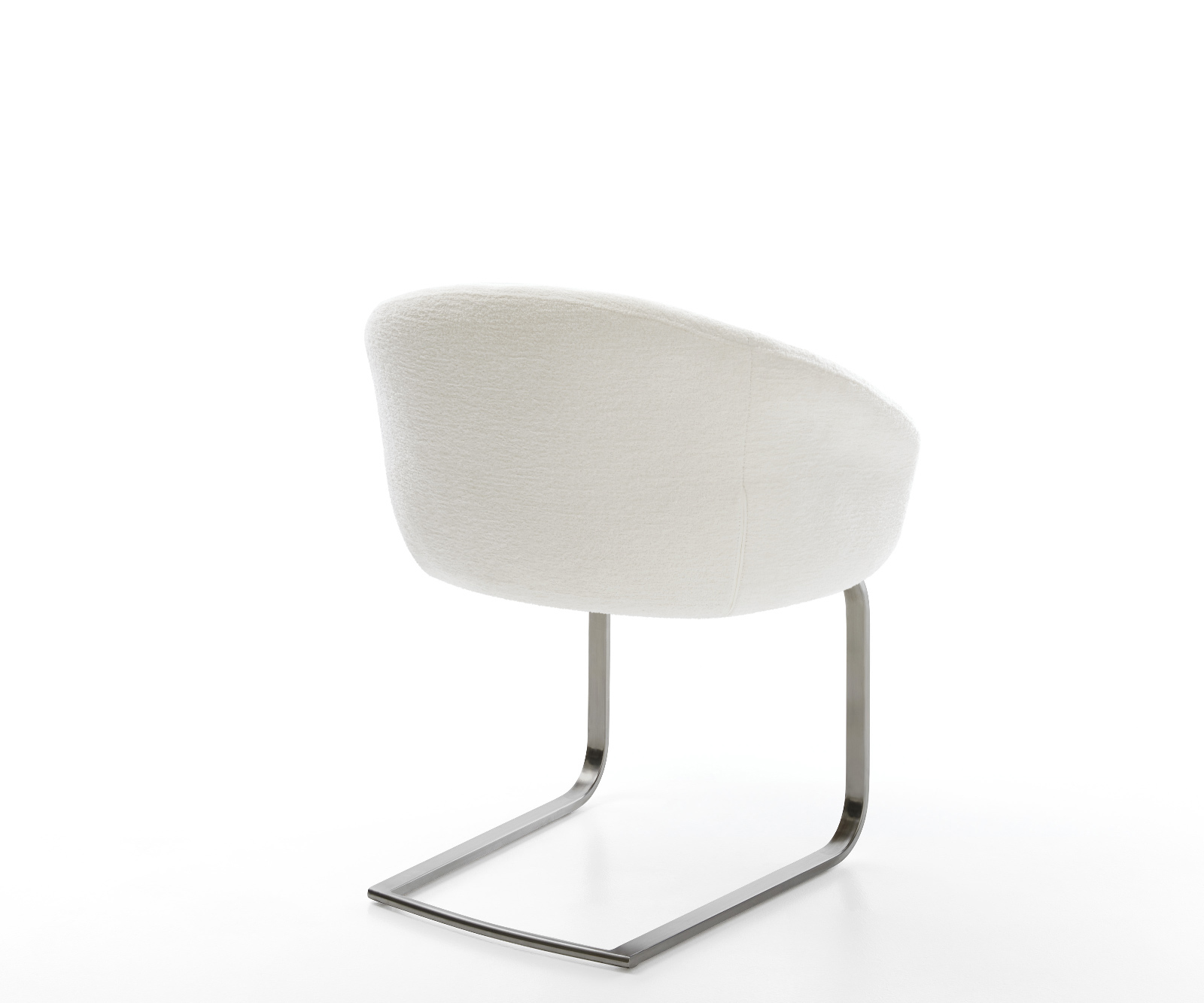 Jedálenská stolička Vinka-Flex s opierkami bouclé mäkký béžová jedálenská stolička plochá grafitová vrecková pružina - Image 5