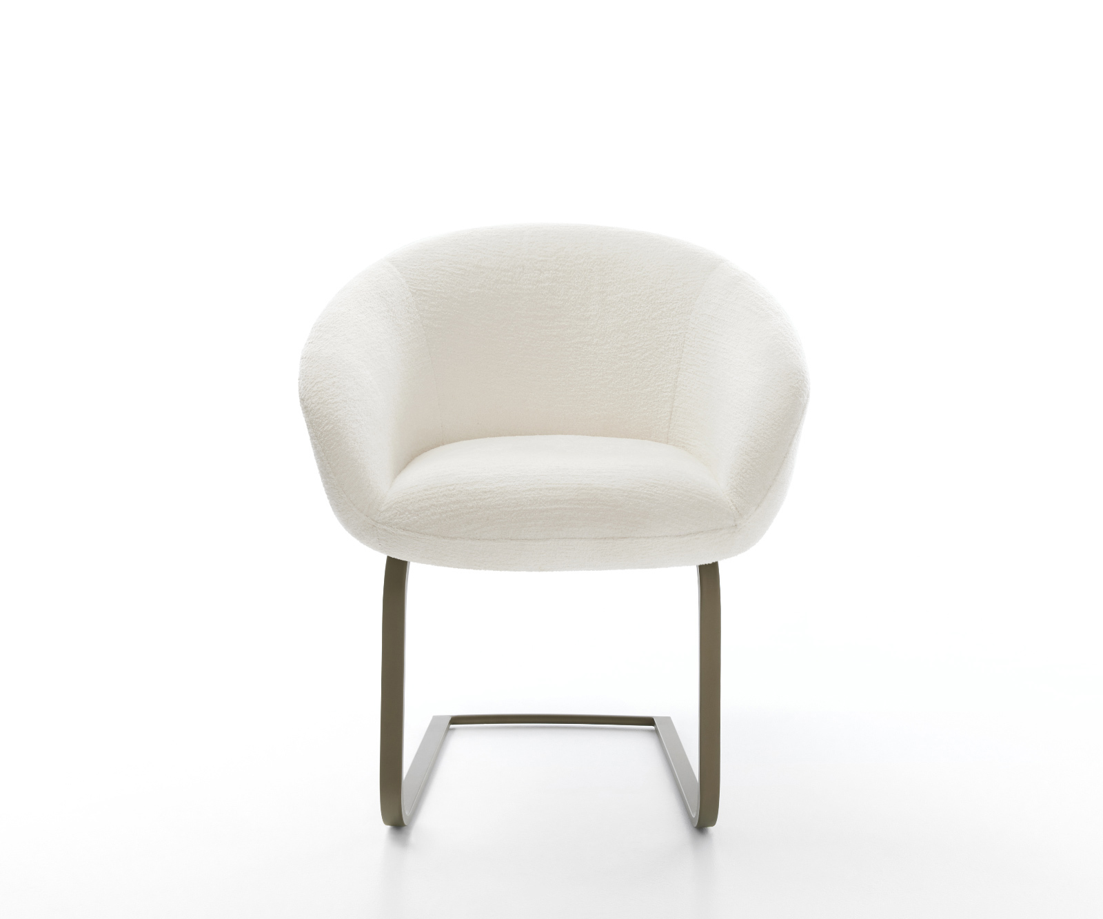 Jedálenská stolička Vinka-Flex s opierkami bouclé mäkký béžová jedálenská stolička plochý titánová farba vrecková pružina - Image 2