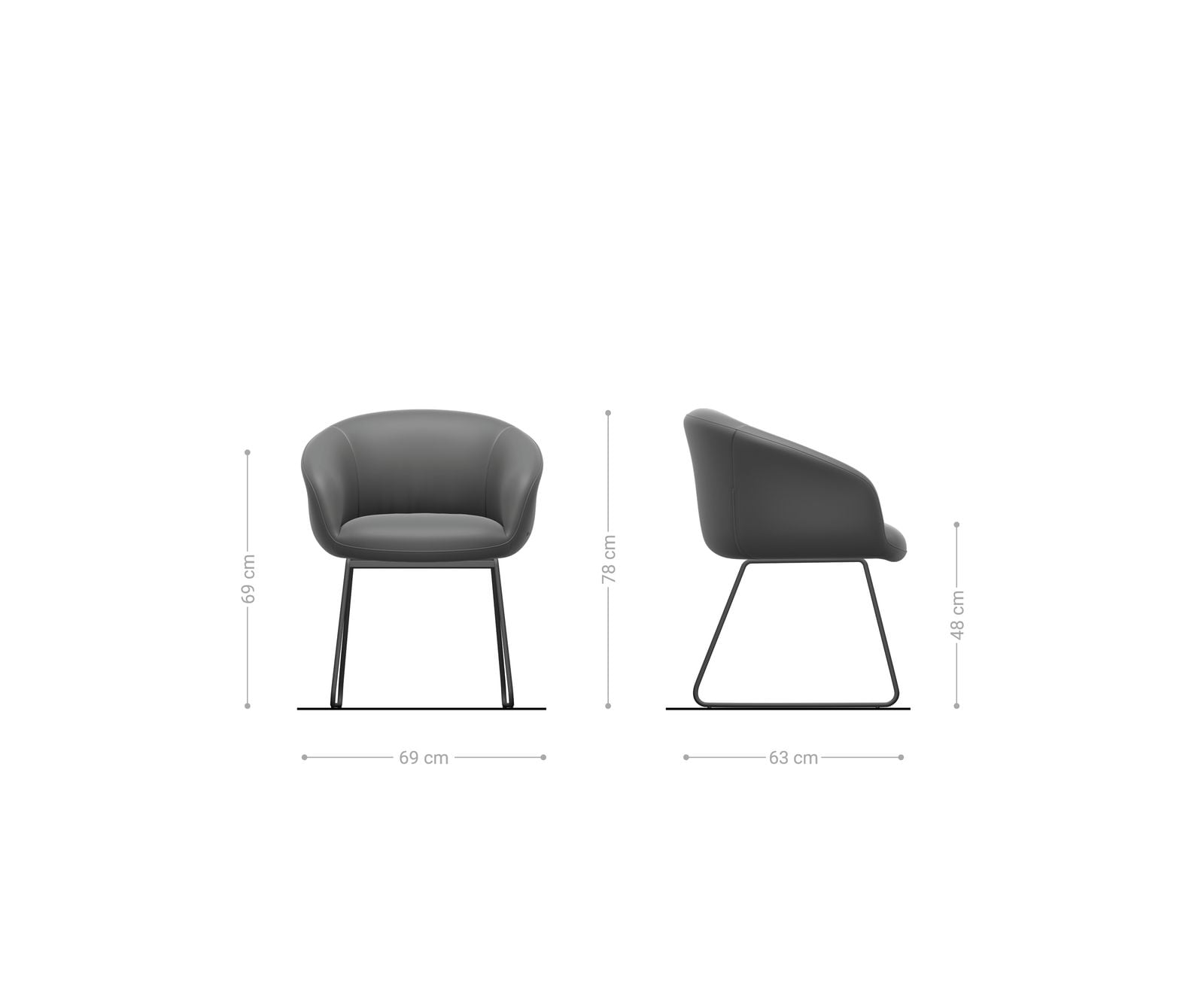 Jedálenská stolička Vinka-Flex s opierkami bouclé mäkký tmavobéžová tenká podstava nerezová oceľ vrecková pružina - Image 6