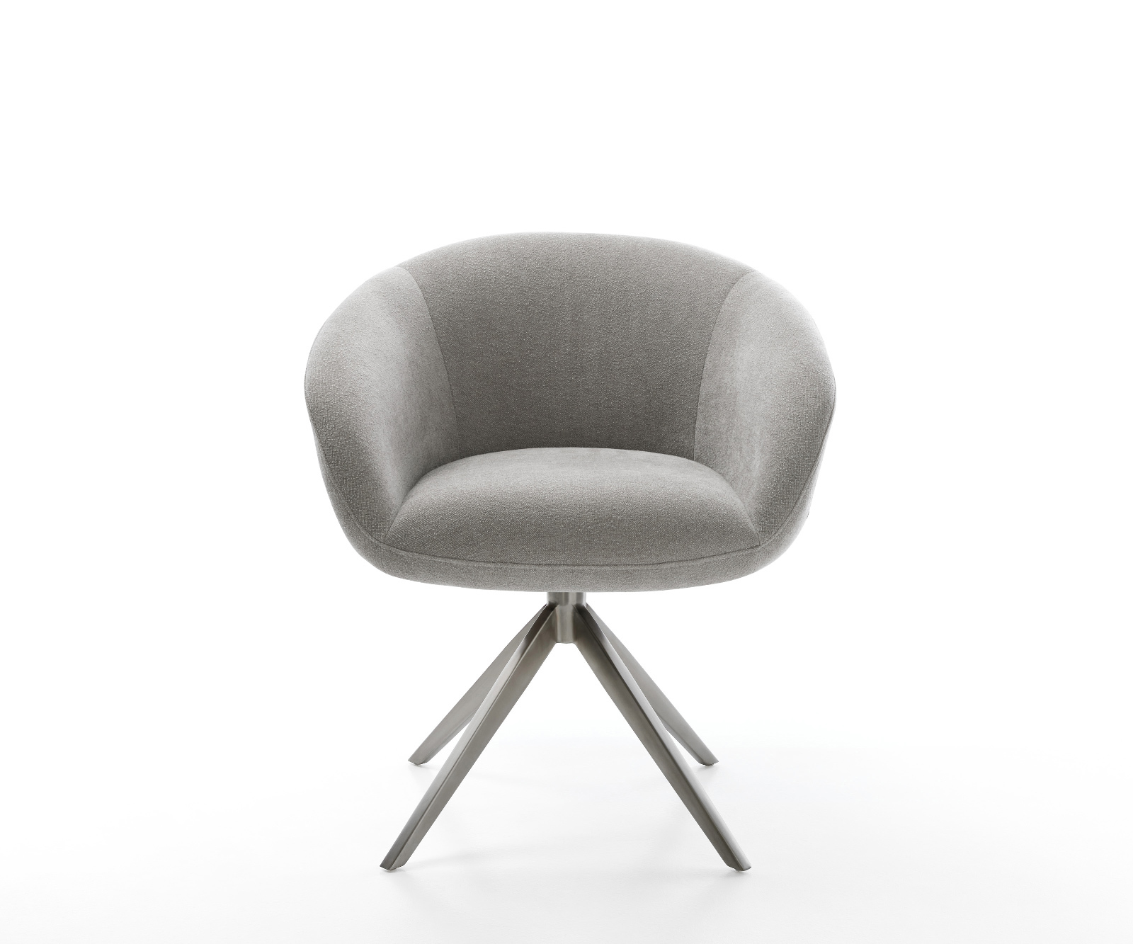 Jedálenská stolička Vinka-Flex s opierkami texturovaná látka mäkká sivá krížová podstava široká grafitová 360° otočná hojdacia funkcia vrecková pružina - Image 2