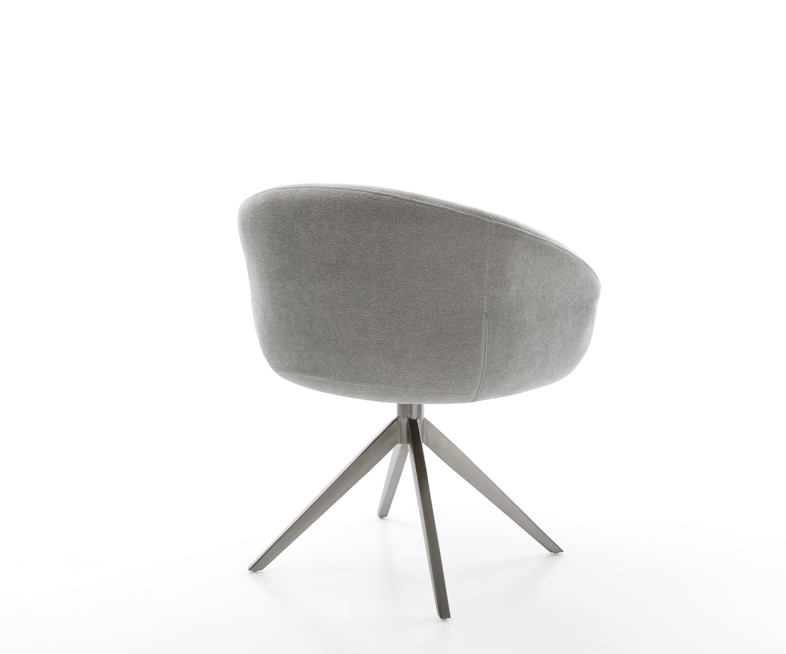 Jedálenská stolička Vinka-Flex s opierkami texturovaná látka mäkká sivá krížová podstava široká grafitová 360° otočná hojdacia funkcia vrecková pružina - Image 5