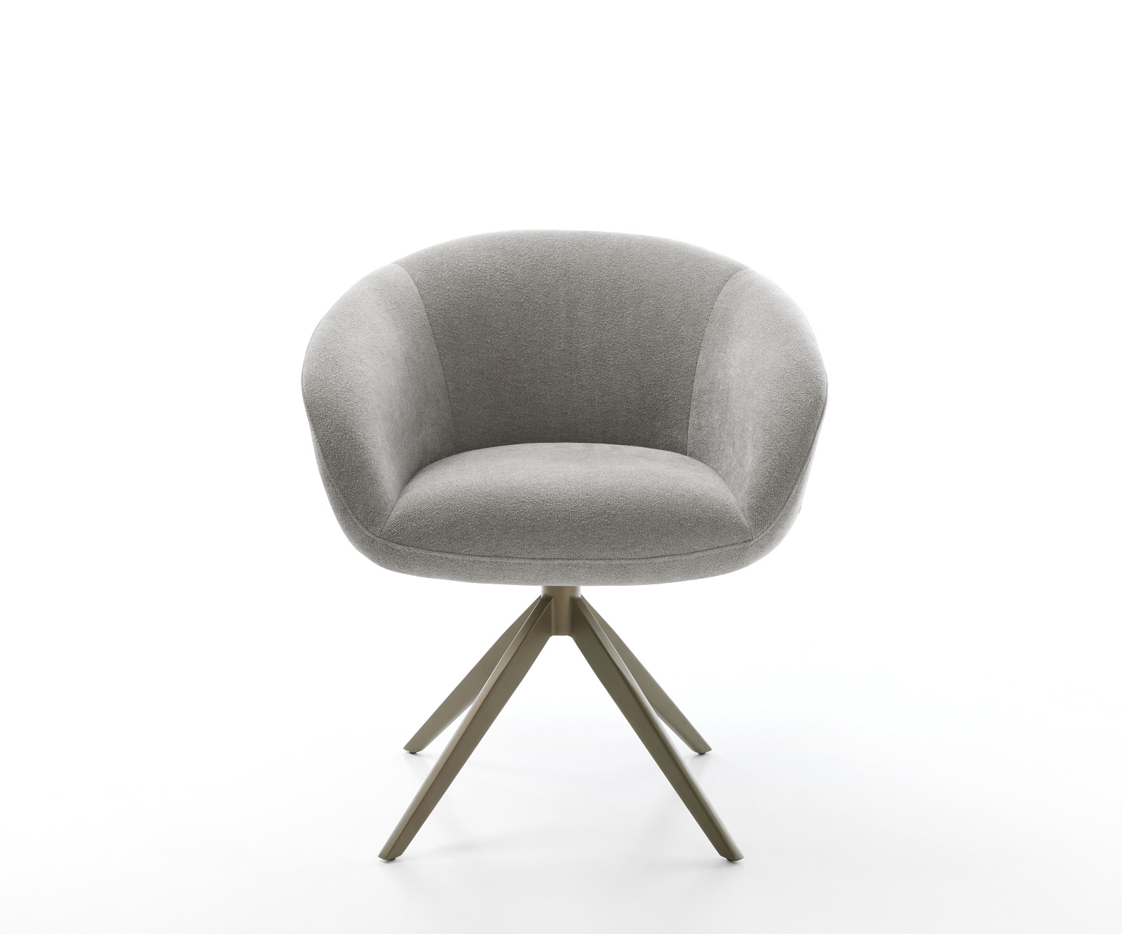 Jedálenská stolička Vinka-Flex s opierkami texturovaná látka mäkká sivá krížová podstava široká titánová farba 360° otočný kolískacia funkcia vrecková pružina - Image 2