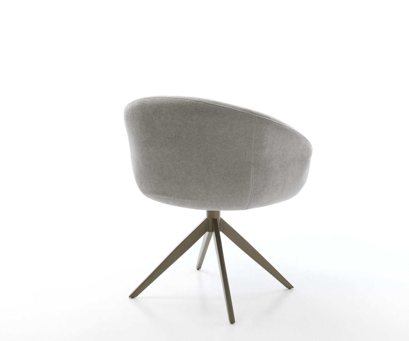 Jedálenská stolička Vinka-Flex s opierkami texturovaná látka mäkká sivá krížová podstava široká titánová farba 360° otočný kolískacia funkcia vrecková pružina - Image 5