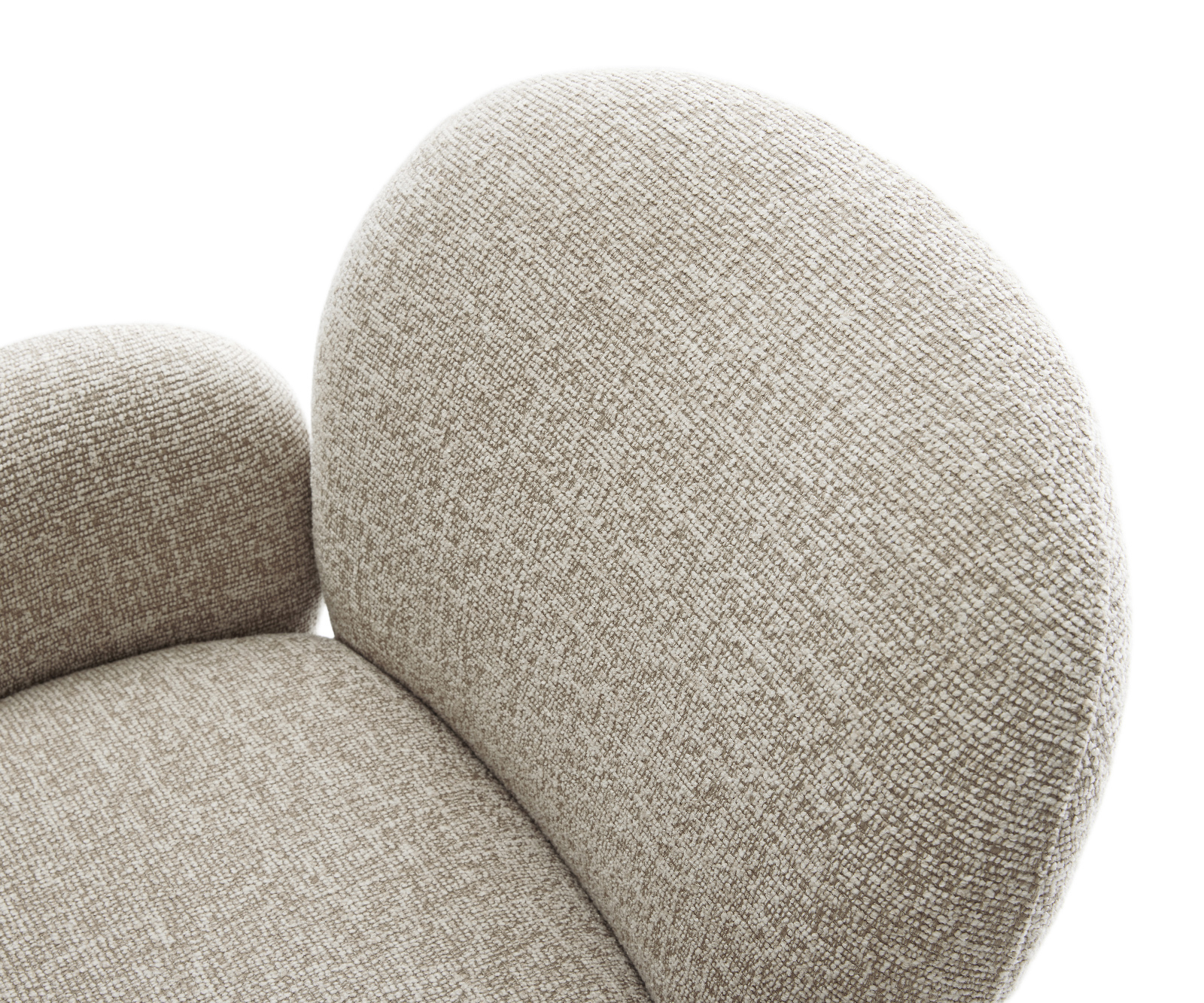 Jedálenská stolička Nube-Flex s opierkami tkanina mäkká béžová krížová podstava široká čierna otočný o 360° hojdacia funkcia vrecková pružina - Image 4