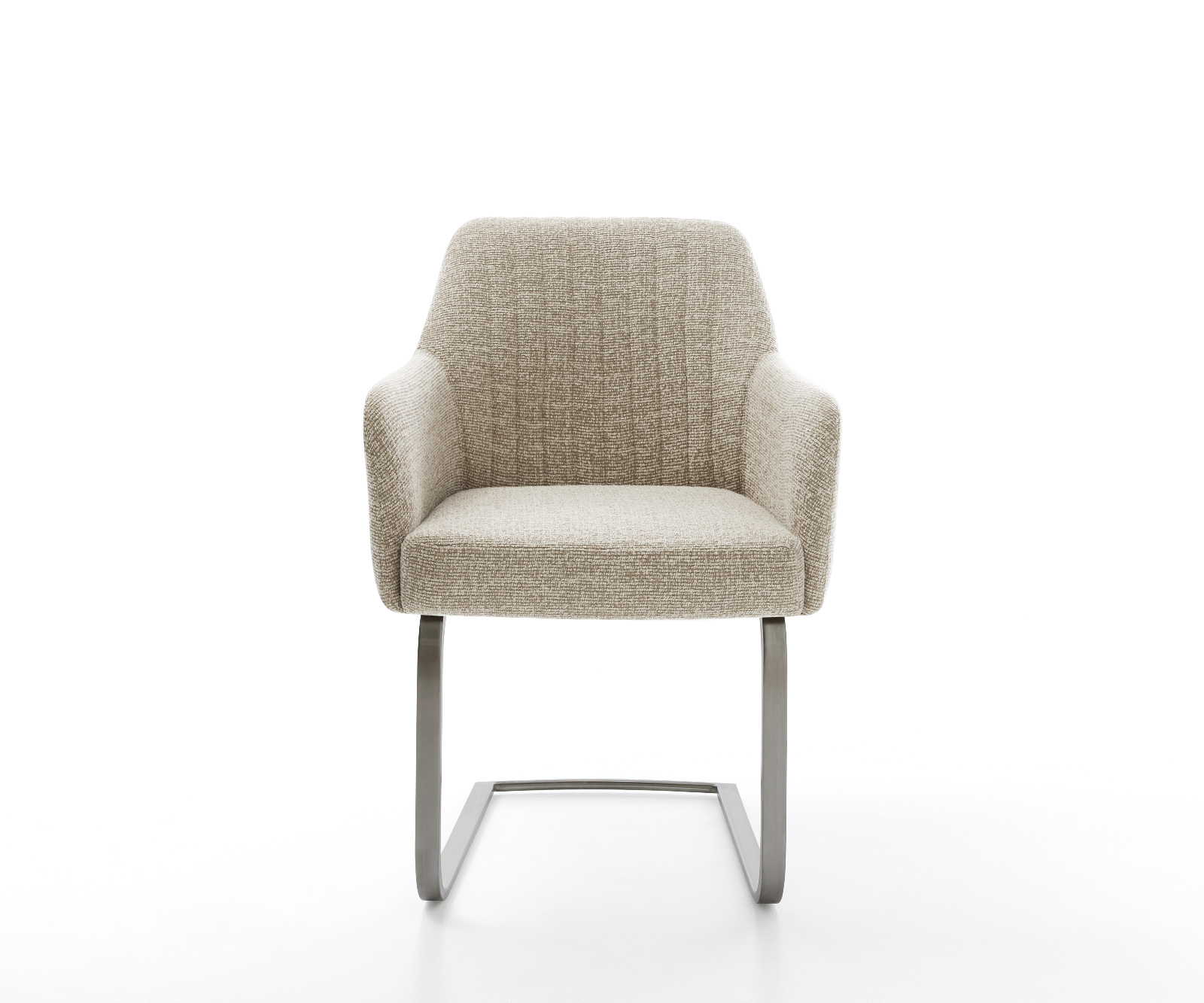 Konzolová jedálenská stolička Greg-Flex tkanina mäkký béžová konzolová jedálenská stolička plochý grafit vrecková pružina - Image 2