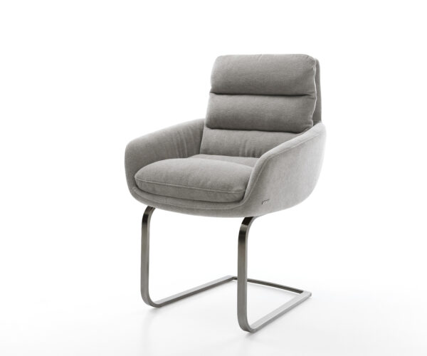 Konzolová podstava Abelia-Flex s opierkami texturovaná látka mäkký sivá konzolová podstava plochý grafit