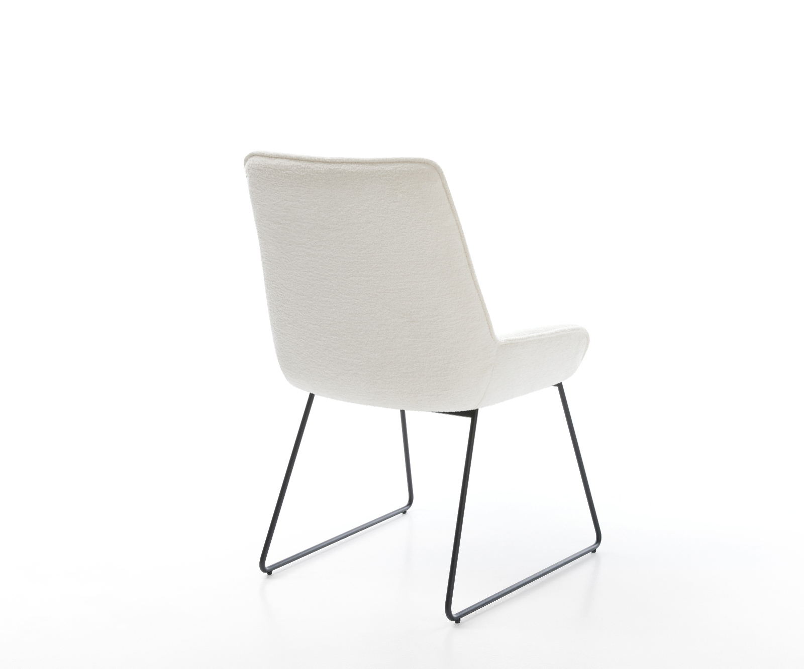 Jedálenská stolička Taimi-Flex bouclé mäkký béžová tenká podstava čierna - Image 5