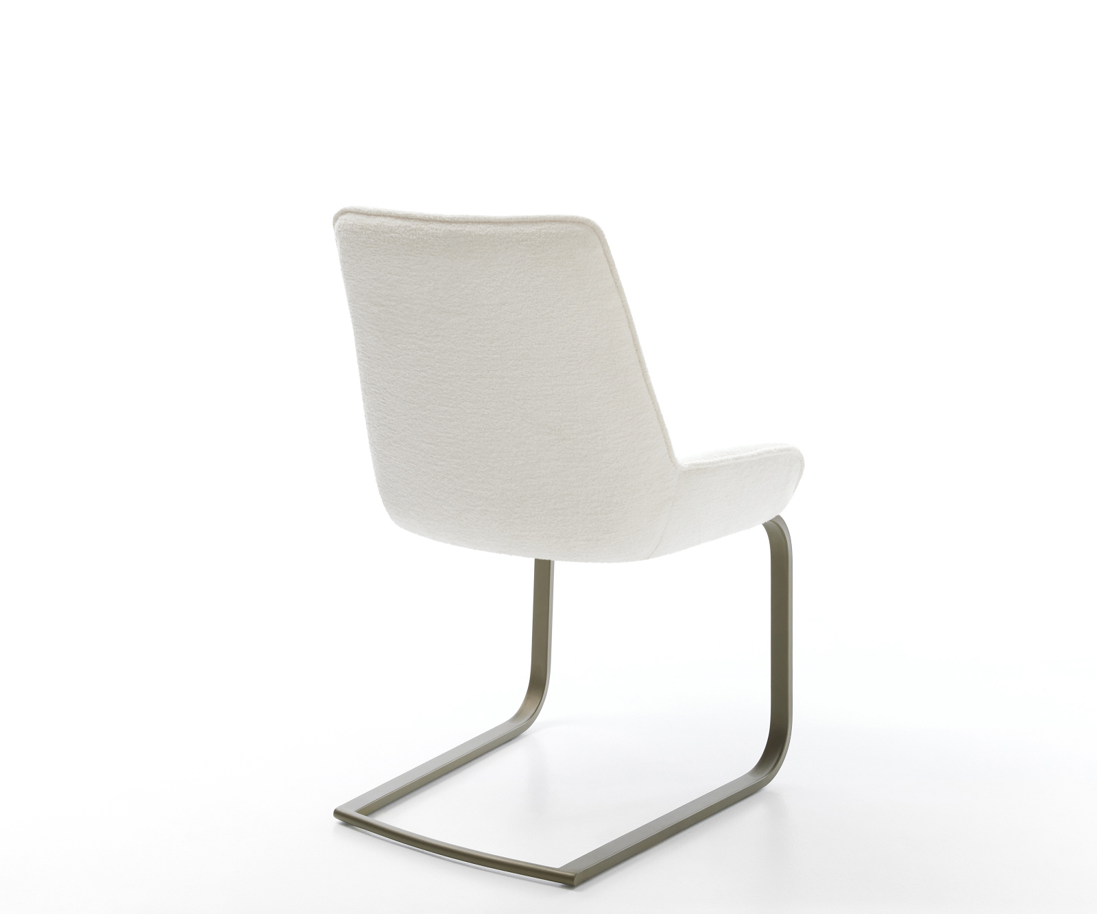 Konzolová jedálenská stolička Taimi-Flex bouclé mäkký béžová konzolová stolička plochý titánová farba - Image 5