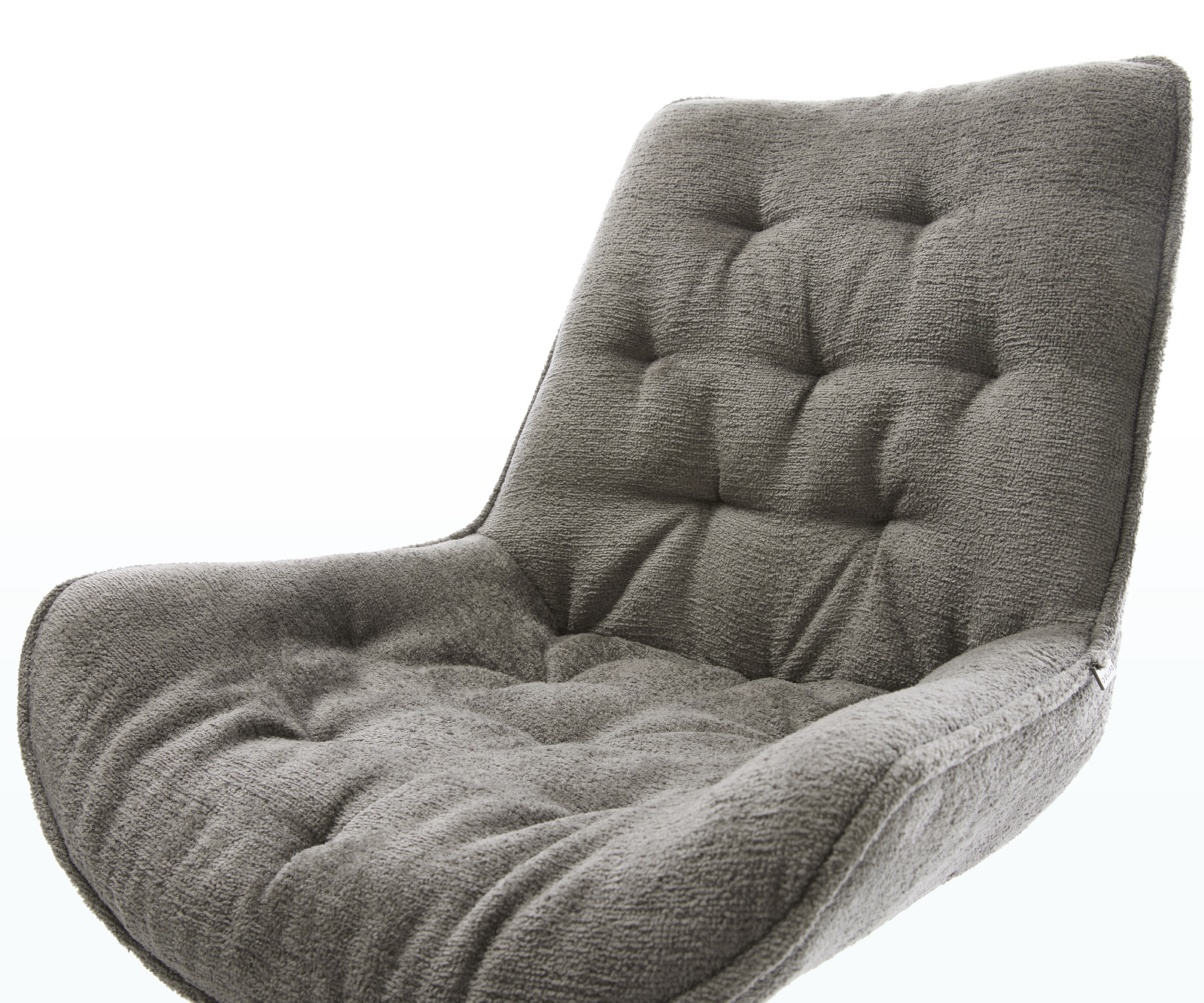 Jedálenská stolička Taimi-Flex bouclé mäkký tmavobéžová tenká podstava čierna - Image 4