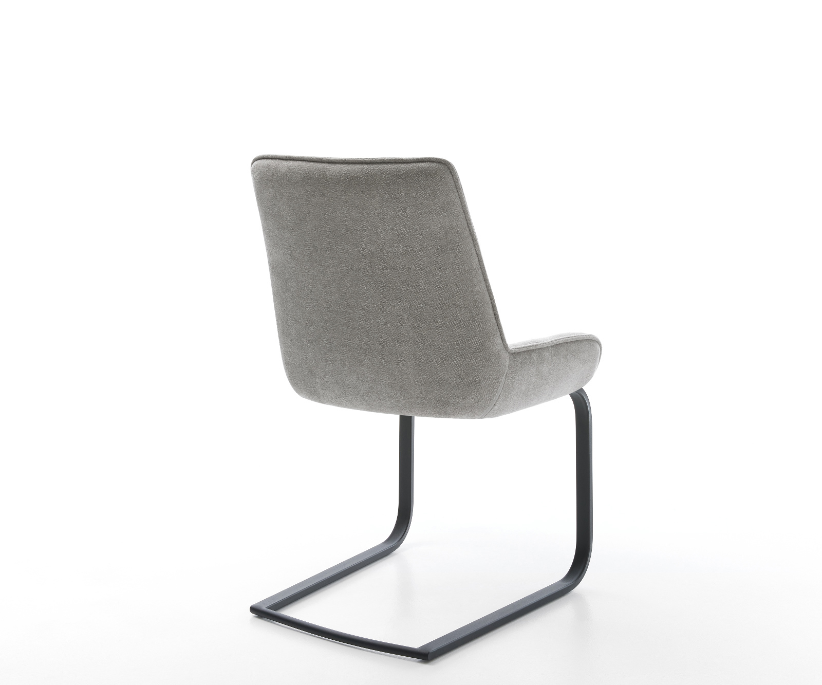 Konzolová jedálenská stolička Taimi-Flex texturovaná látka mäkký sivá konzolová jedálenská stolička plochá čierna - Image 5