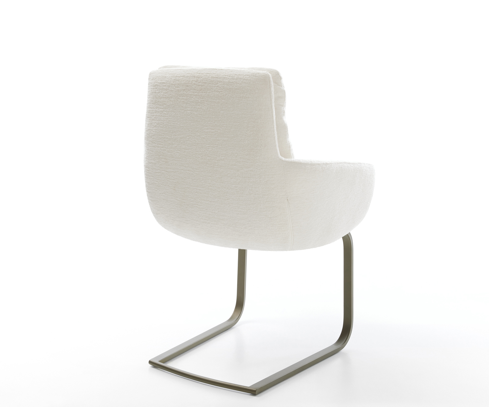 Konzolová jedálenská stolička Abelia-Flex s opierkami bouclé mäkký béžová konzolová jedálenská stolička plochý titánová farba - Image 5