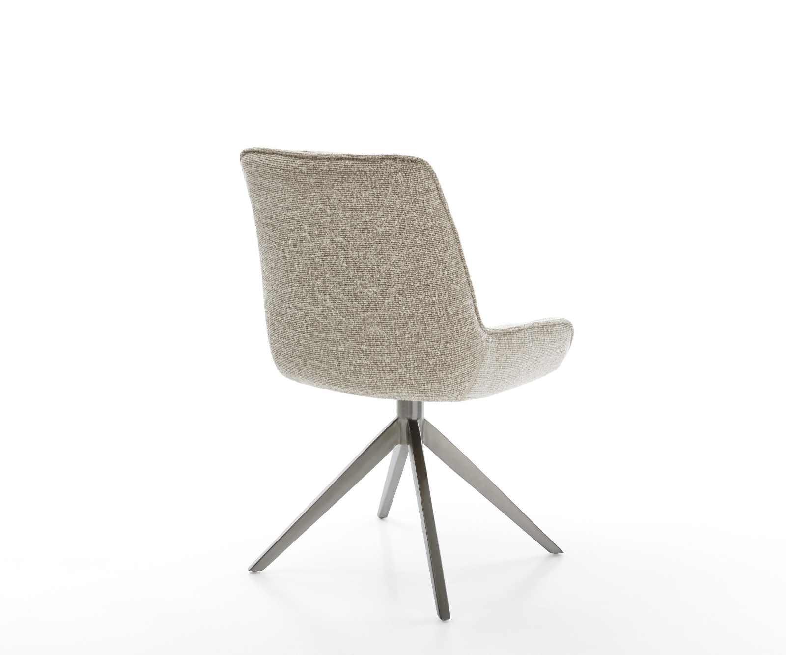 Jedálenská stolička Taimi-Flex tkanina mäkký béžová krížová podstava široká grafitová 360° otočná hojdacia funkcia - Image 5