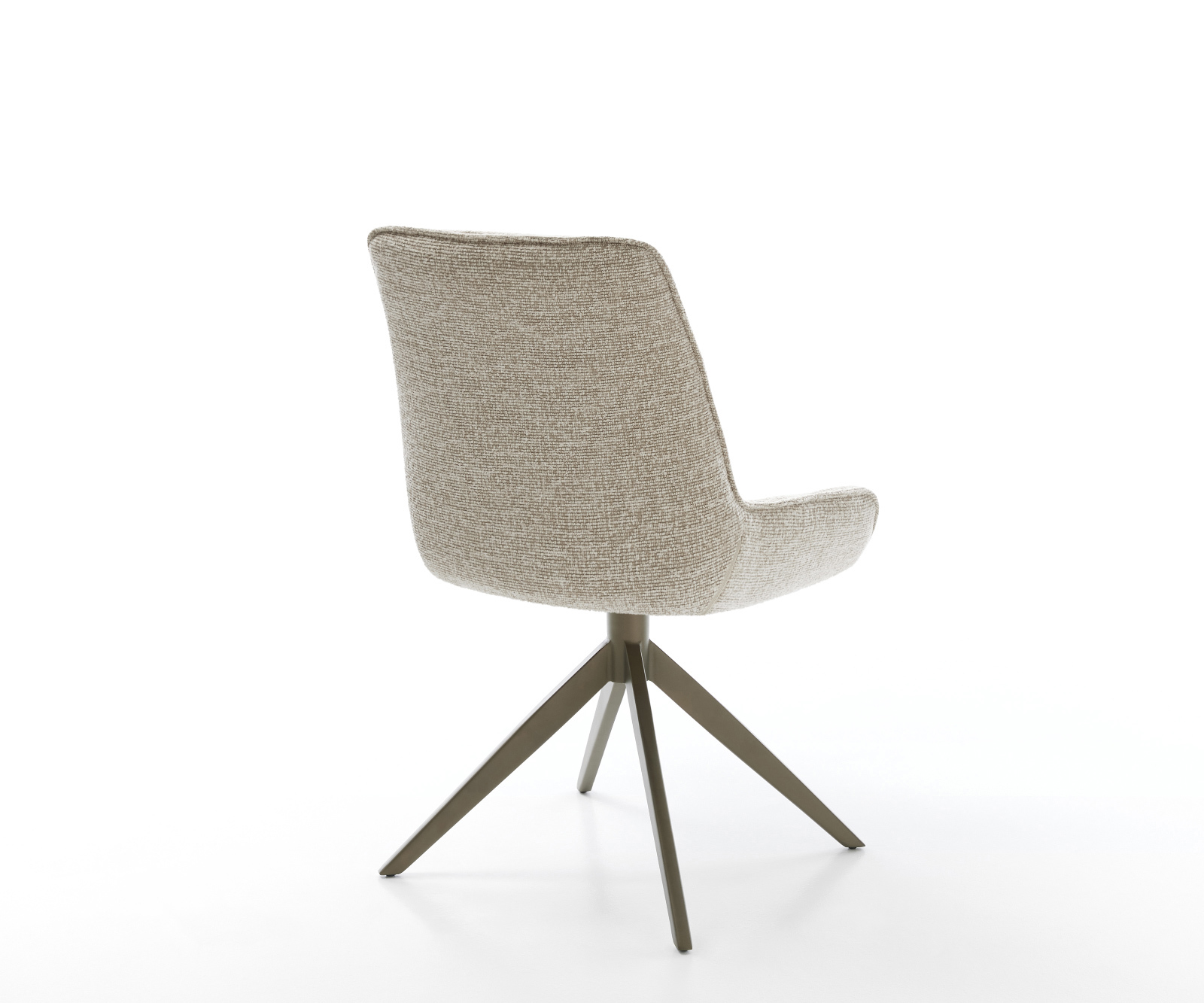 Jedálenská stolička Taimi-Flex tkanina mäkký béžová krížová podstava široká titánová farba 360° otočný hojdacia funkcia - Image 5