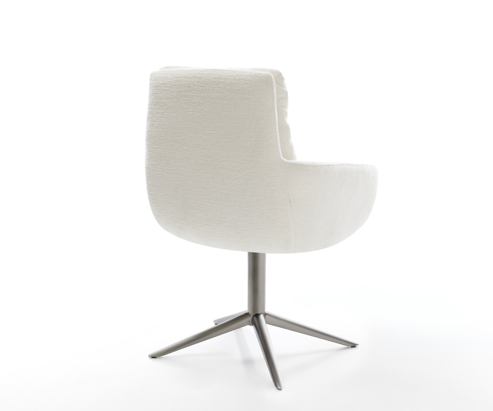 Jedálenská stolička Abelia-Flex s opierkami bouclé mäkký béžová podstava grafitová 360° otočný hojdacia funkcia - Image 5