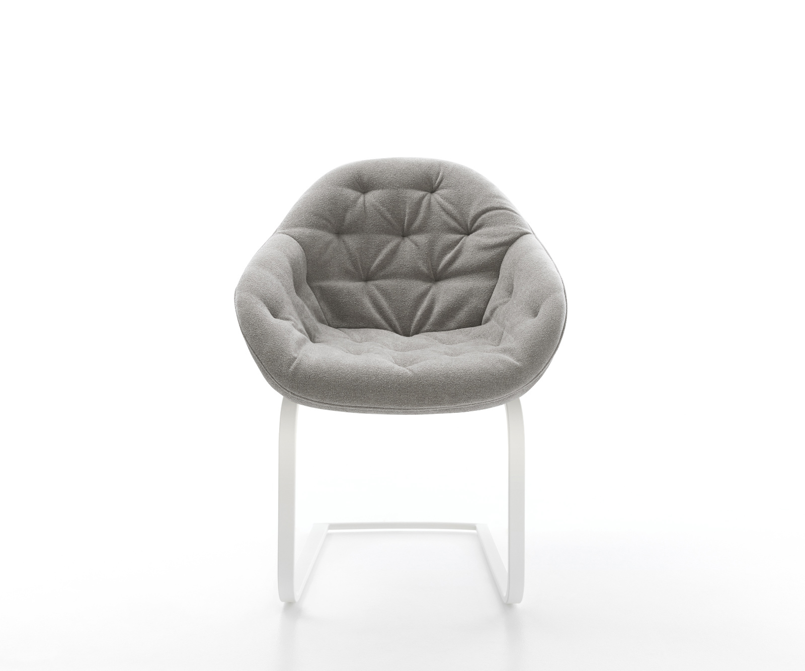 Konzolová podstava Gaio-Flex texturovaná látka mäkký sivá konzolová podstava plochý biely - Image 2